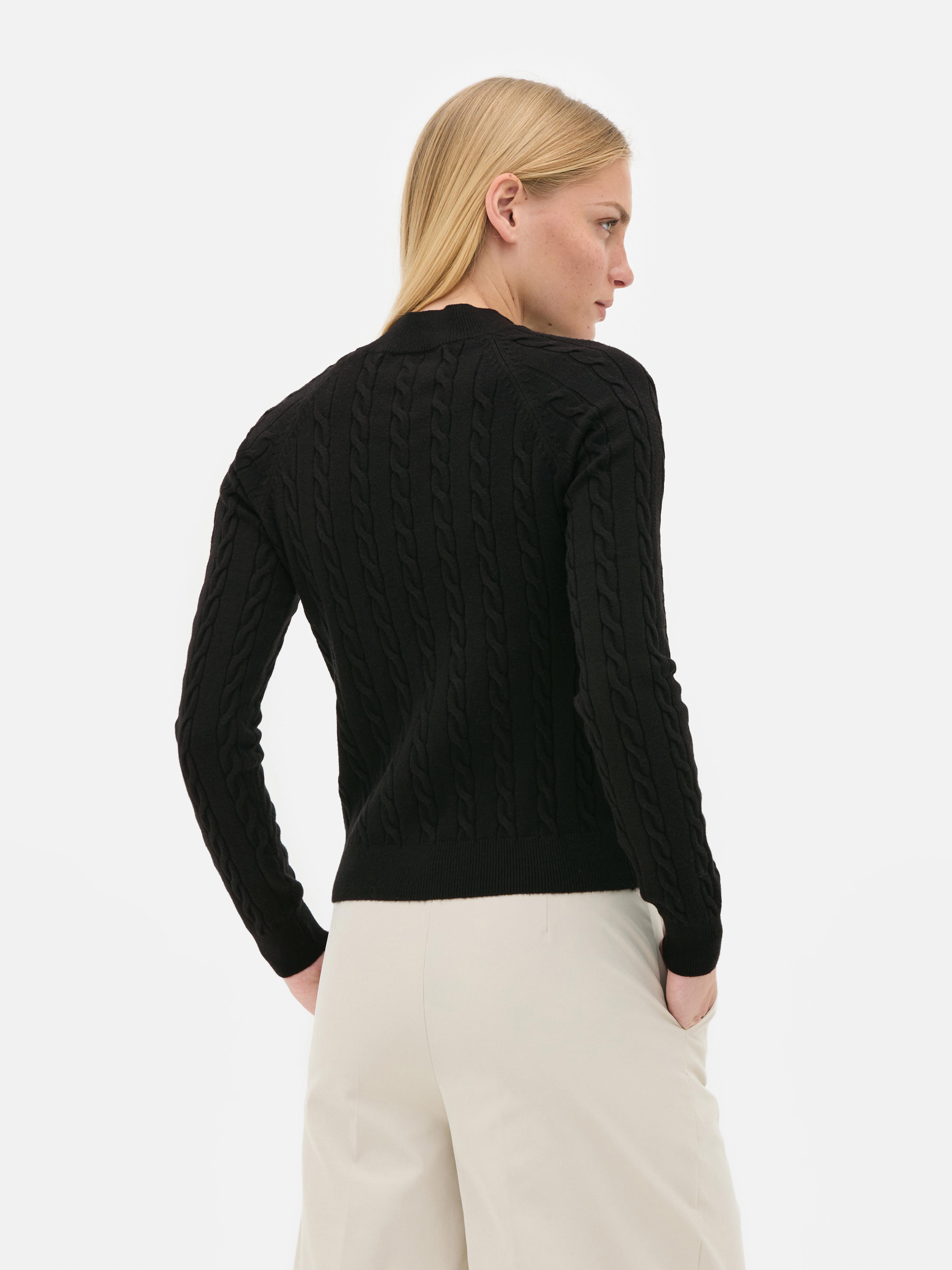Pull torsadé à col roulé