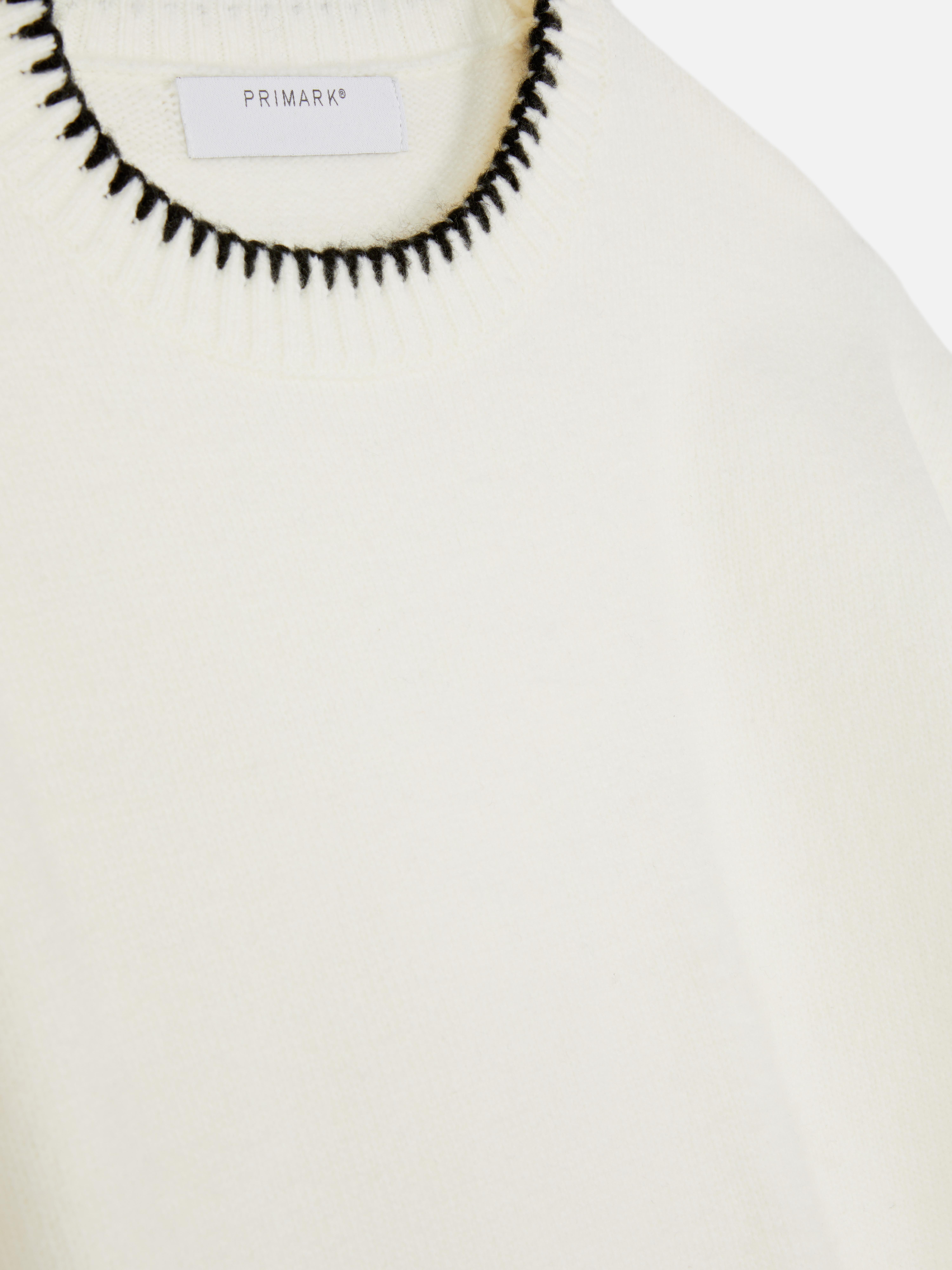 Contrast Stitch Knitted Jumper