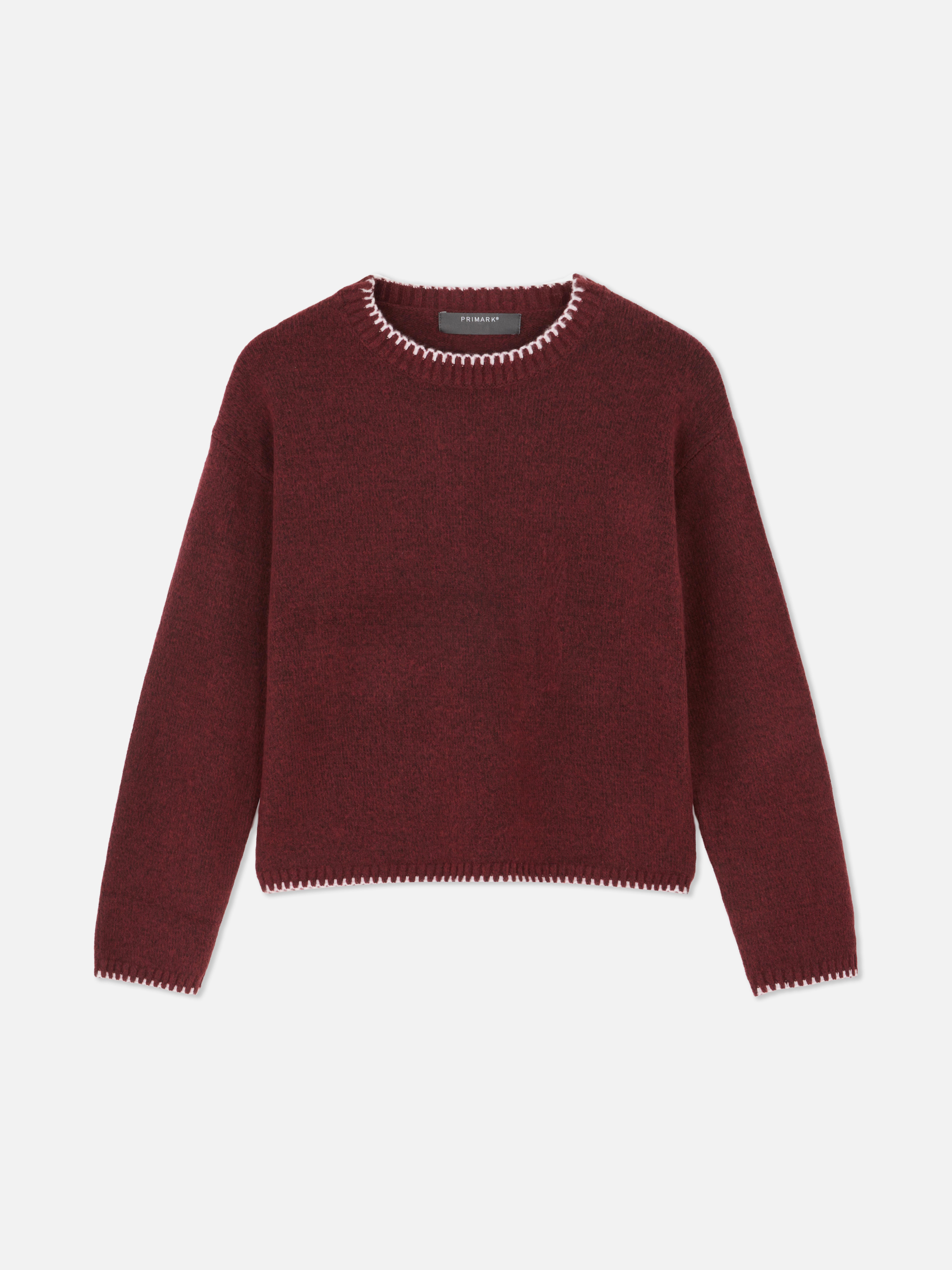 Jersey de punto con costuras en contraste