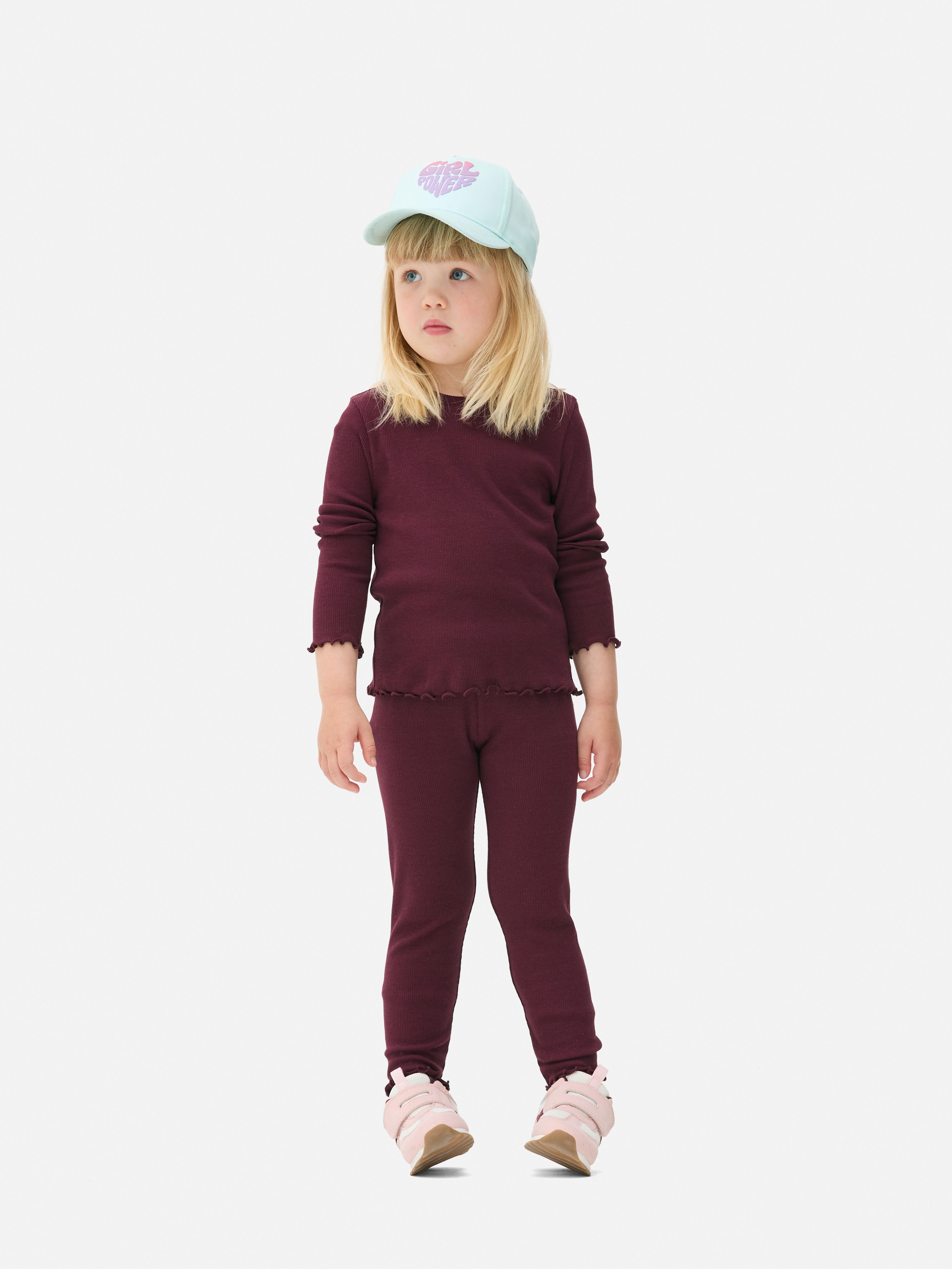 1,5–8 Jahre | Geripptes T-Shirt mit gekräuseltem Saum