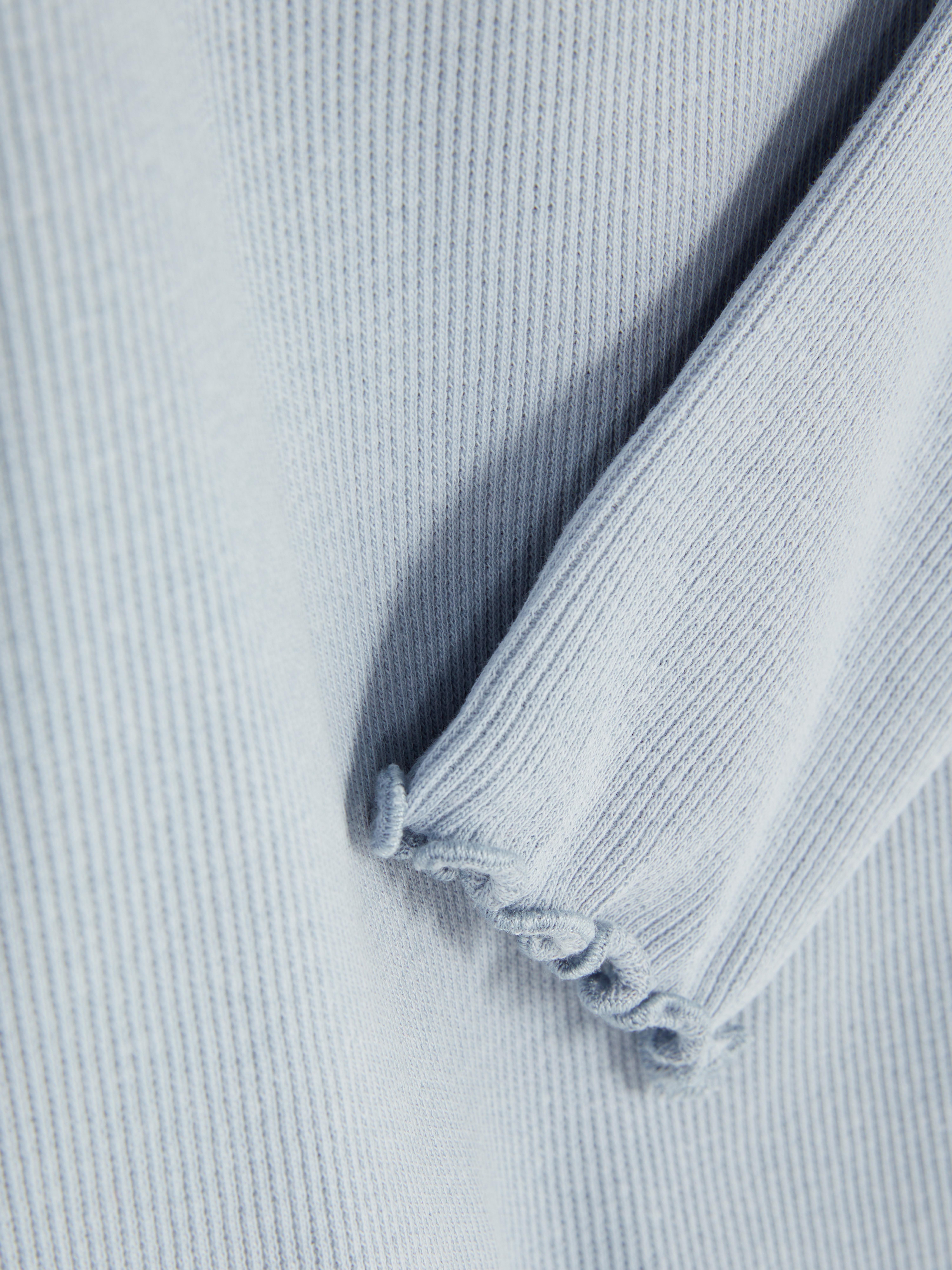 1,5–8 Jahre | Geripptes T-Shirt mit gekräuseltem Saum