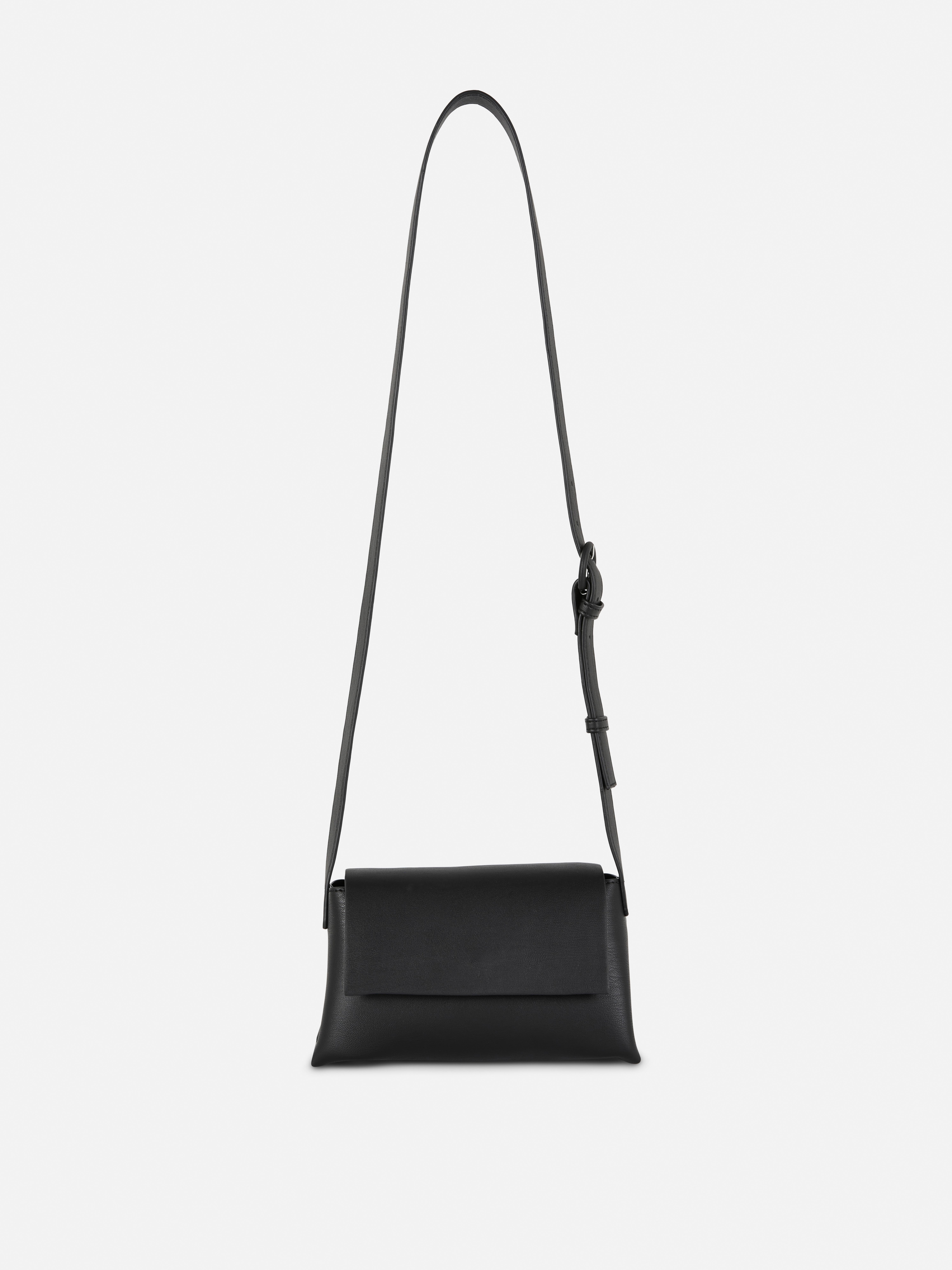 Mini sac à bandoulière et rabat Noir