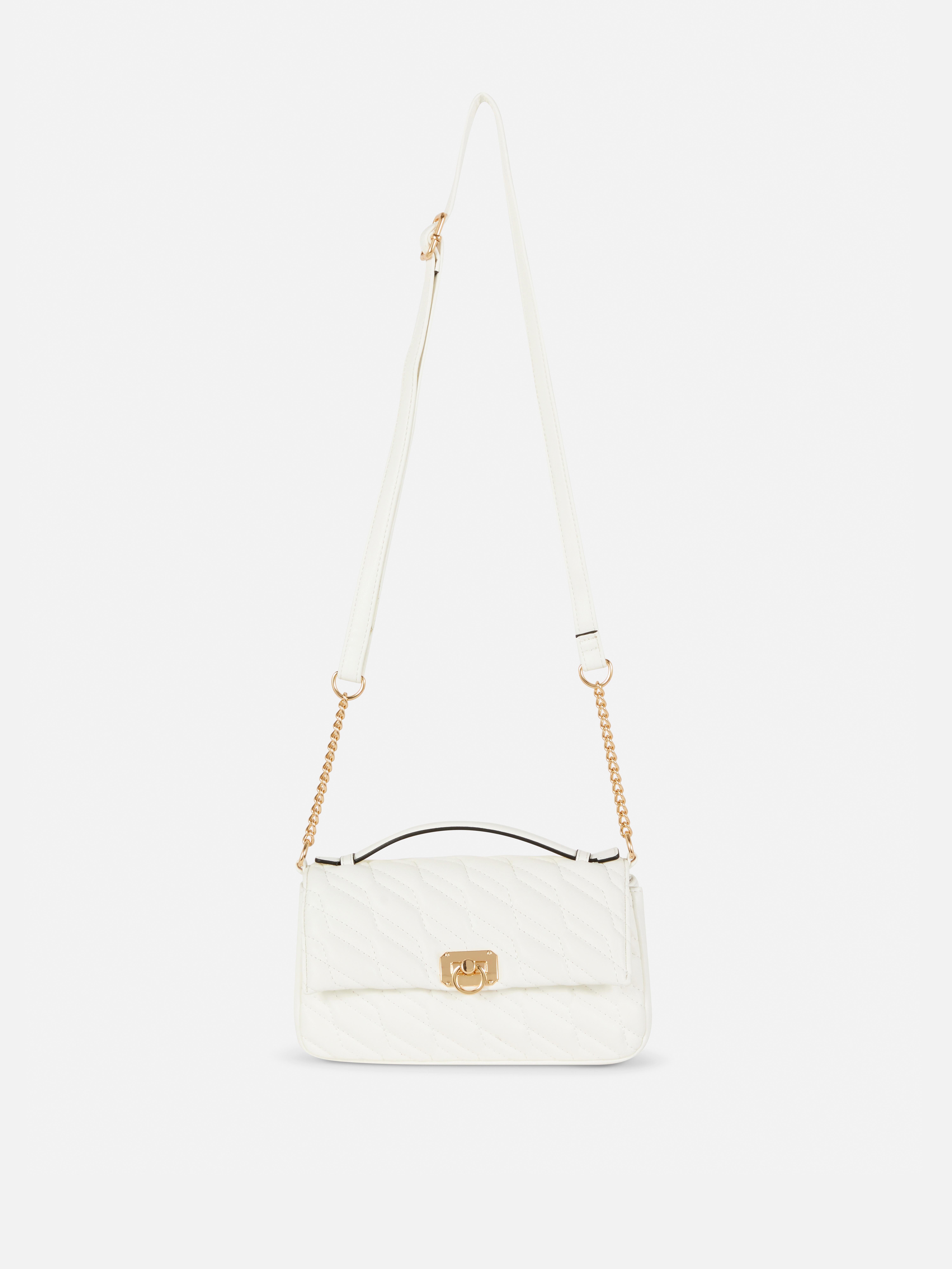Women's White Zip Top Crossbody Bag | Primark