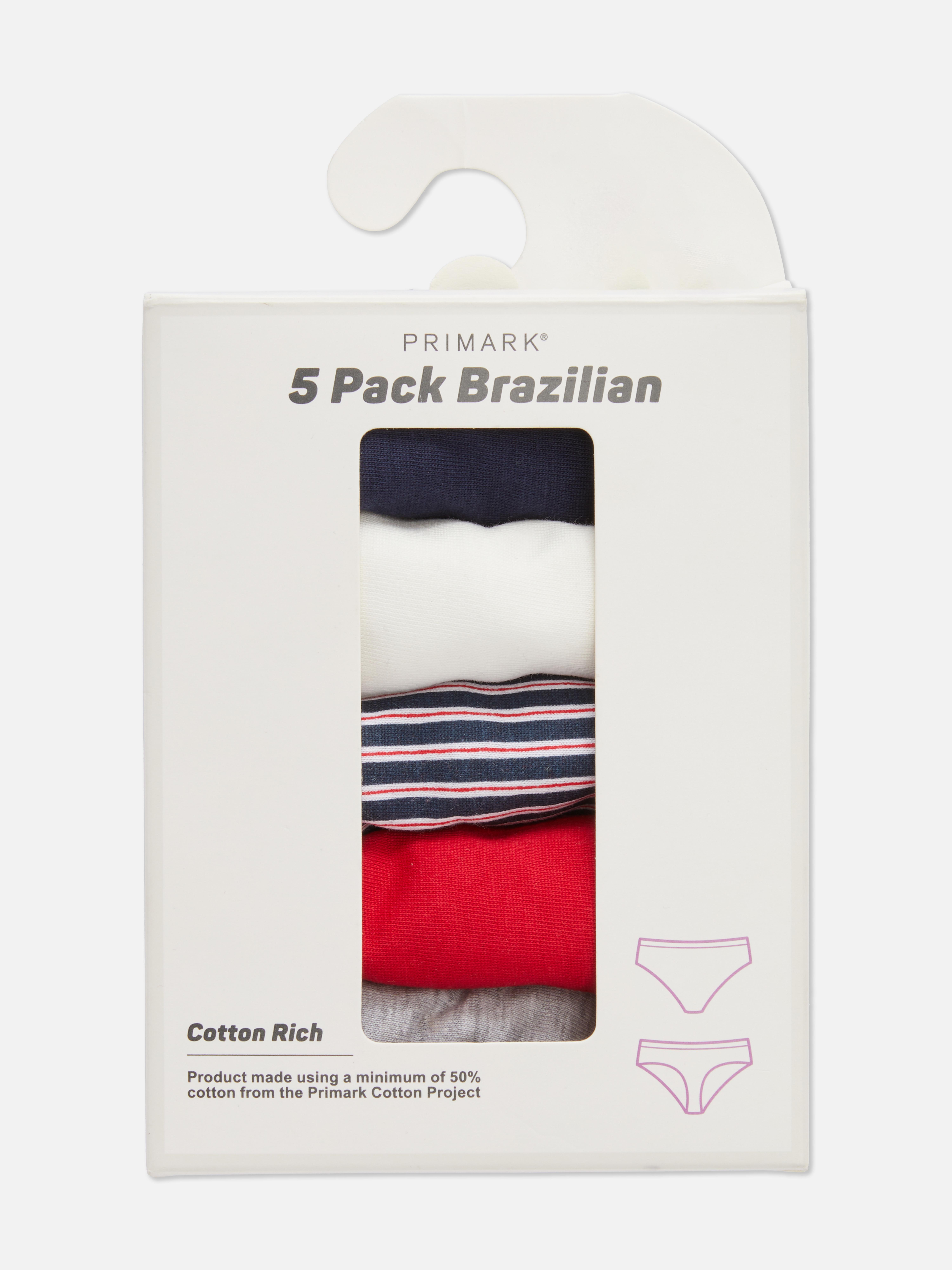 5pk Cotton Rich Brazilian Briefs