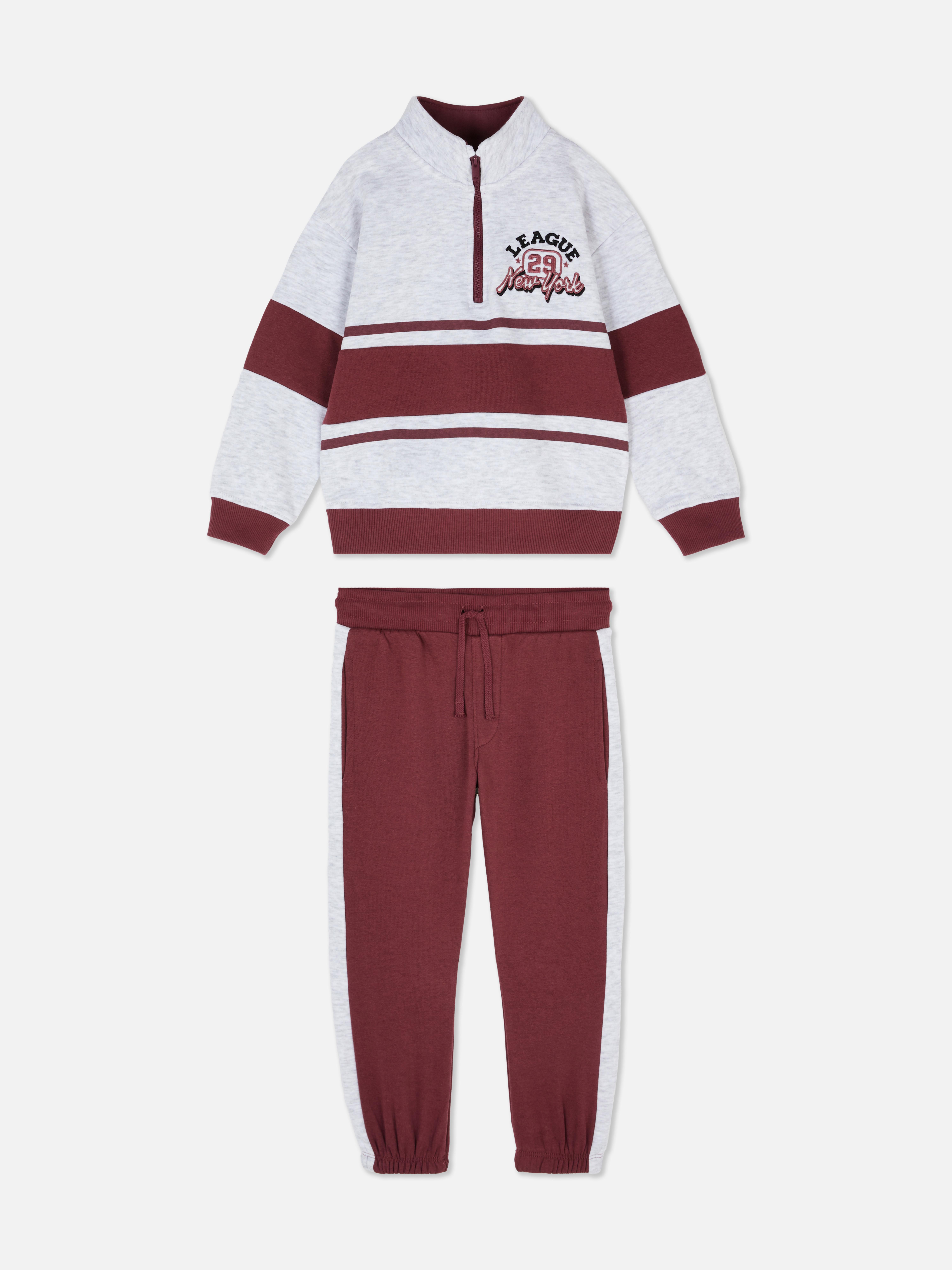 1,5–8 ans | Ensemble sweat-shirt et bas de jogging color block