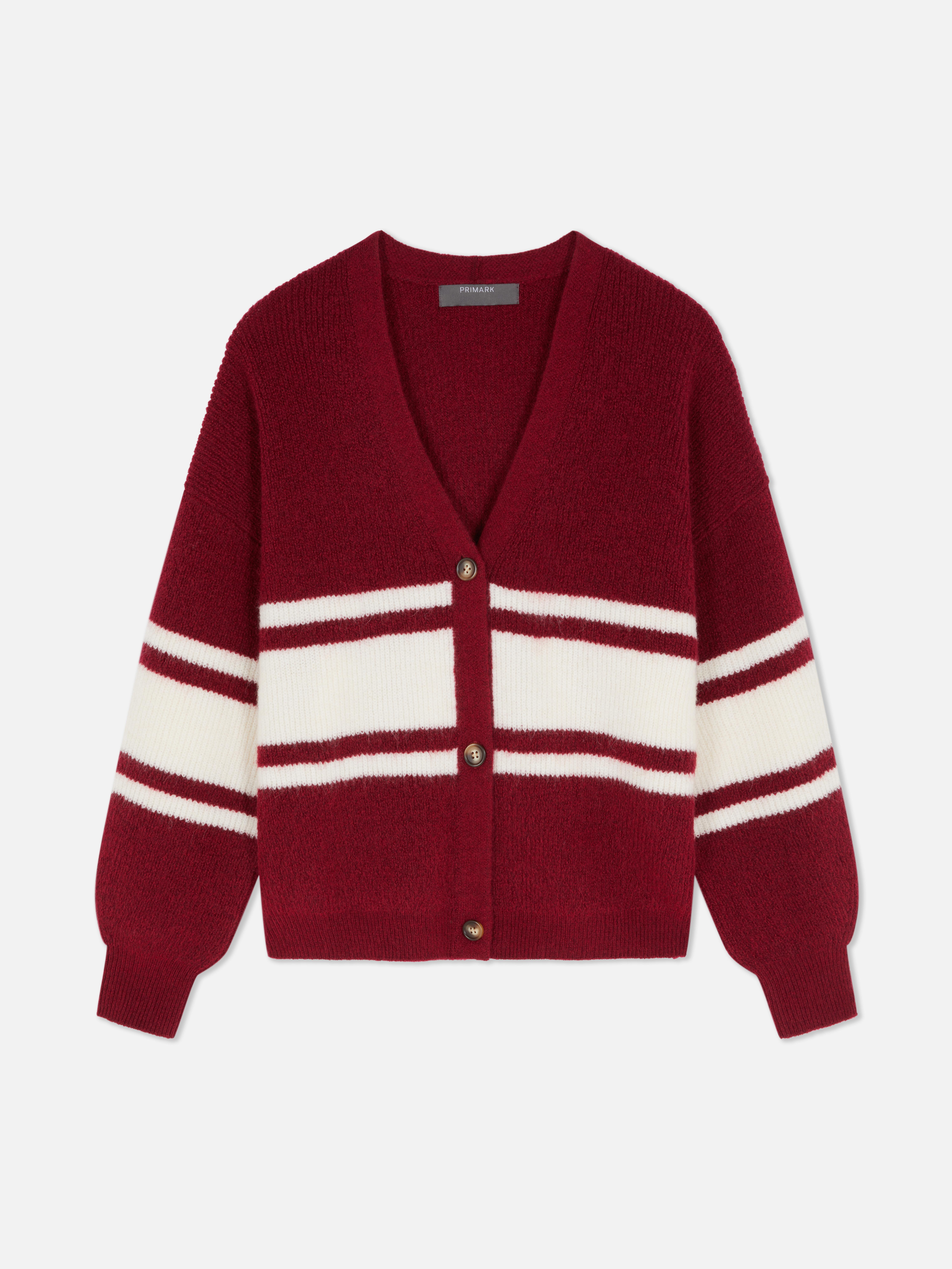 Cárdigan básico con cuello de pico