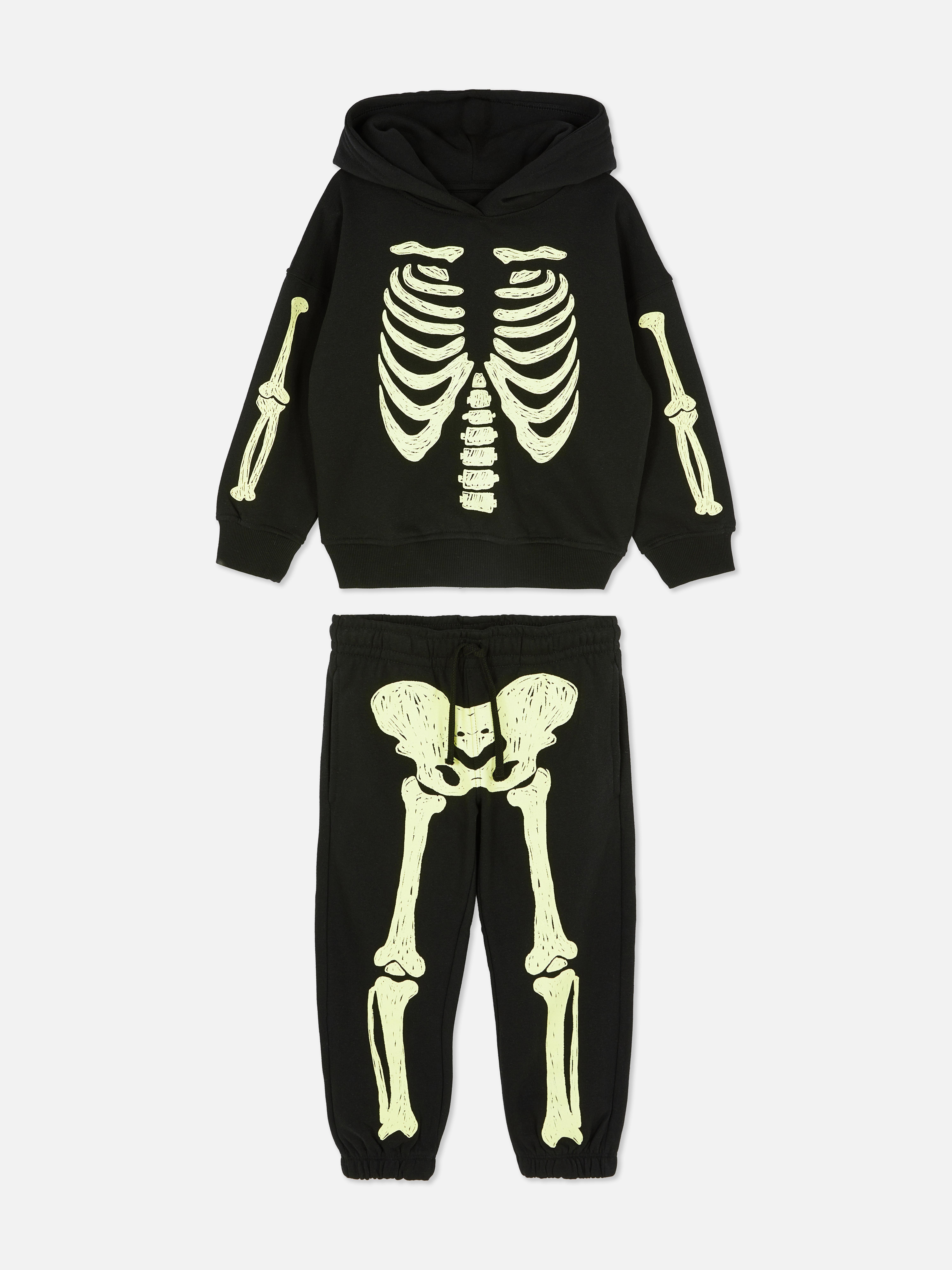 1.5-8yrs | Halloween Skeleton Hoodie and Joggers Set