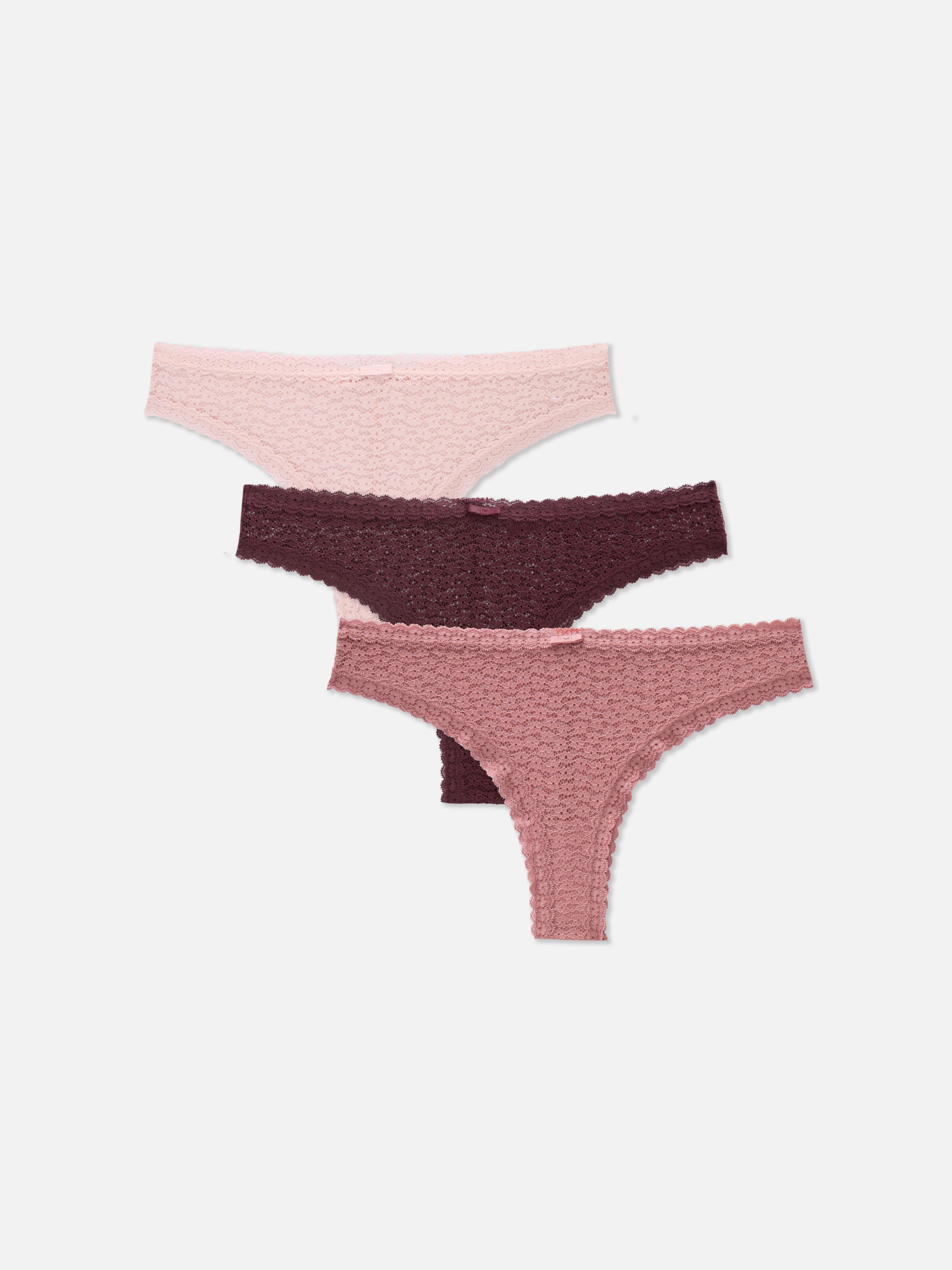 3 slip brasiliani in pizzo