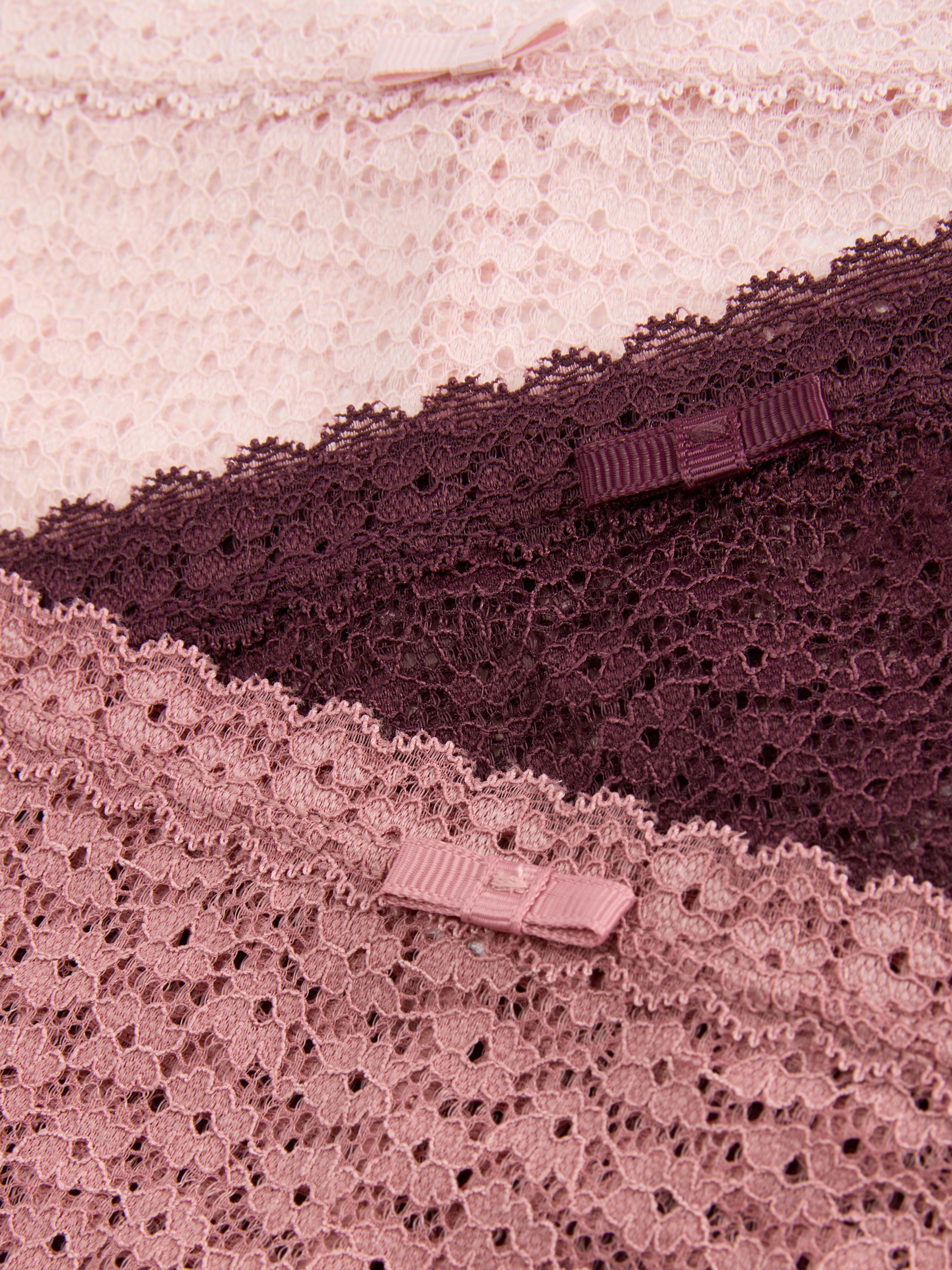 3 slip brasiliani in pizzo