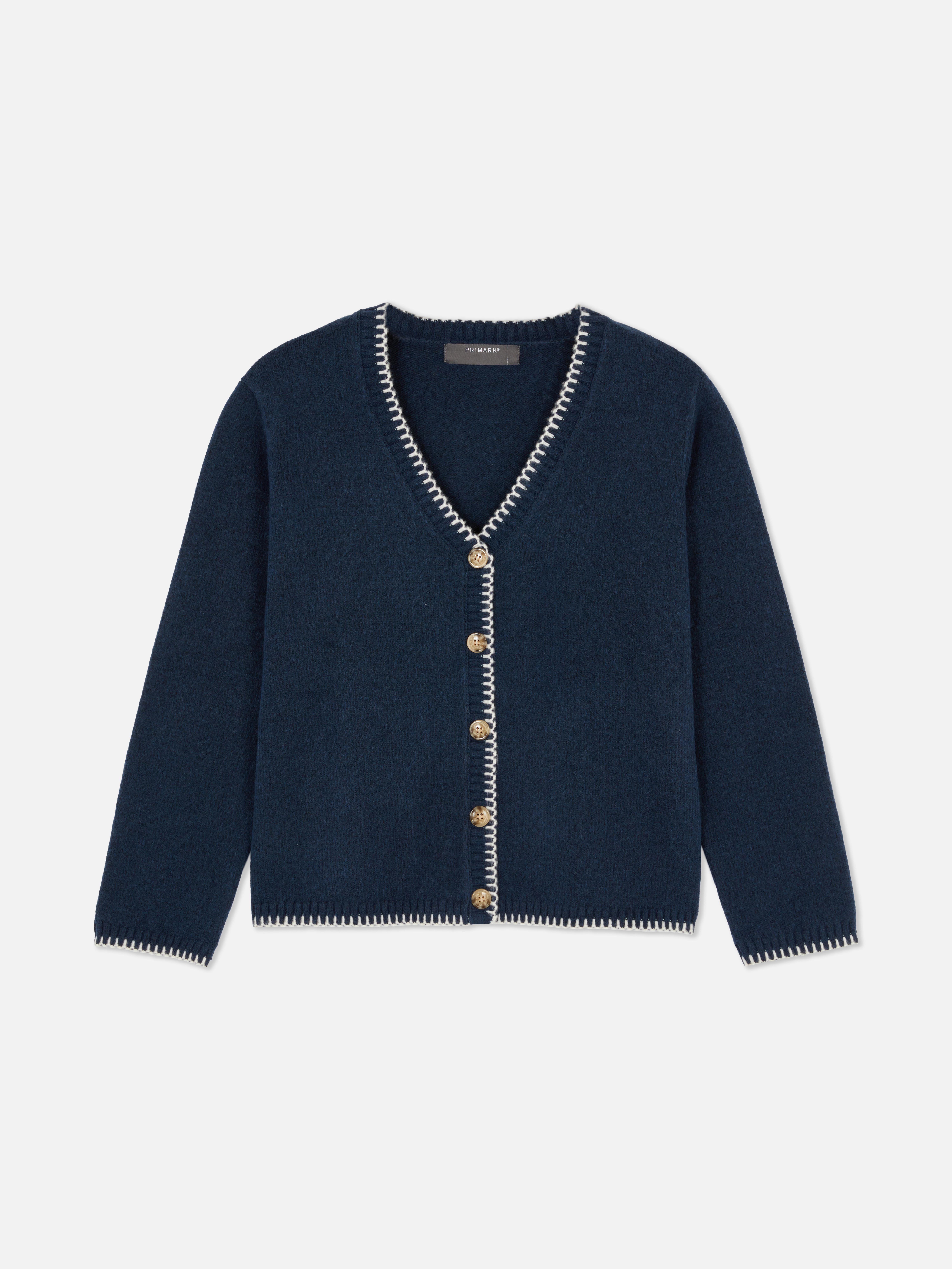 Contrast Stitch Cardigan