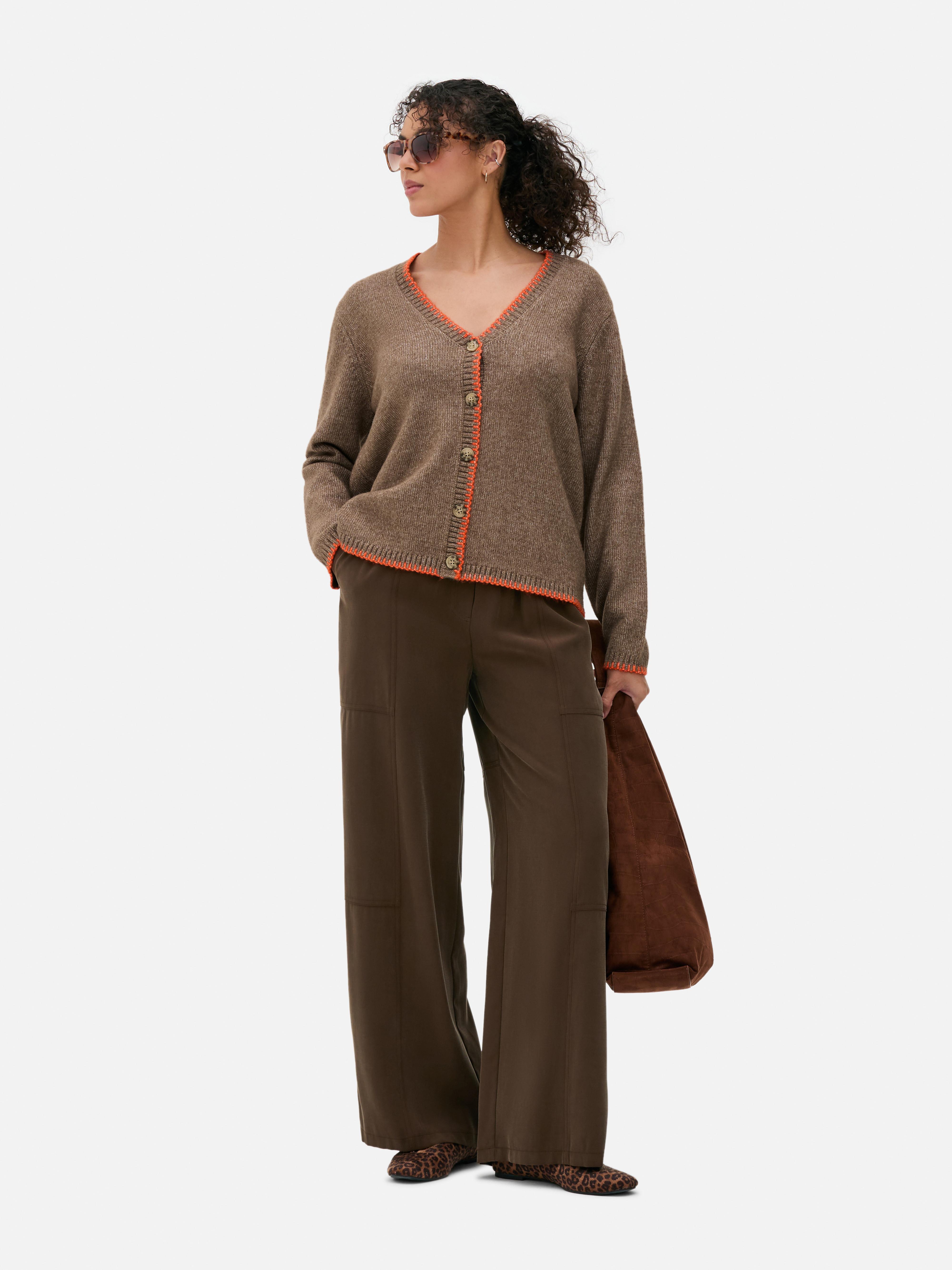 Contrast Stitch Cardigan