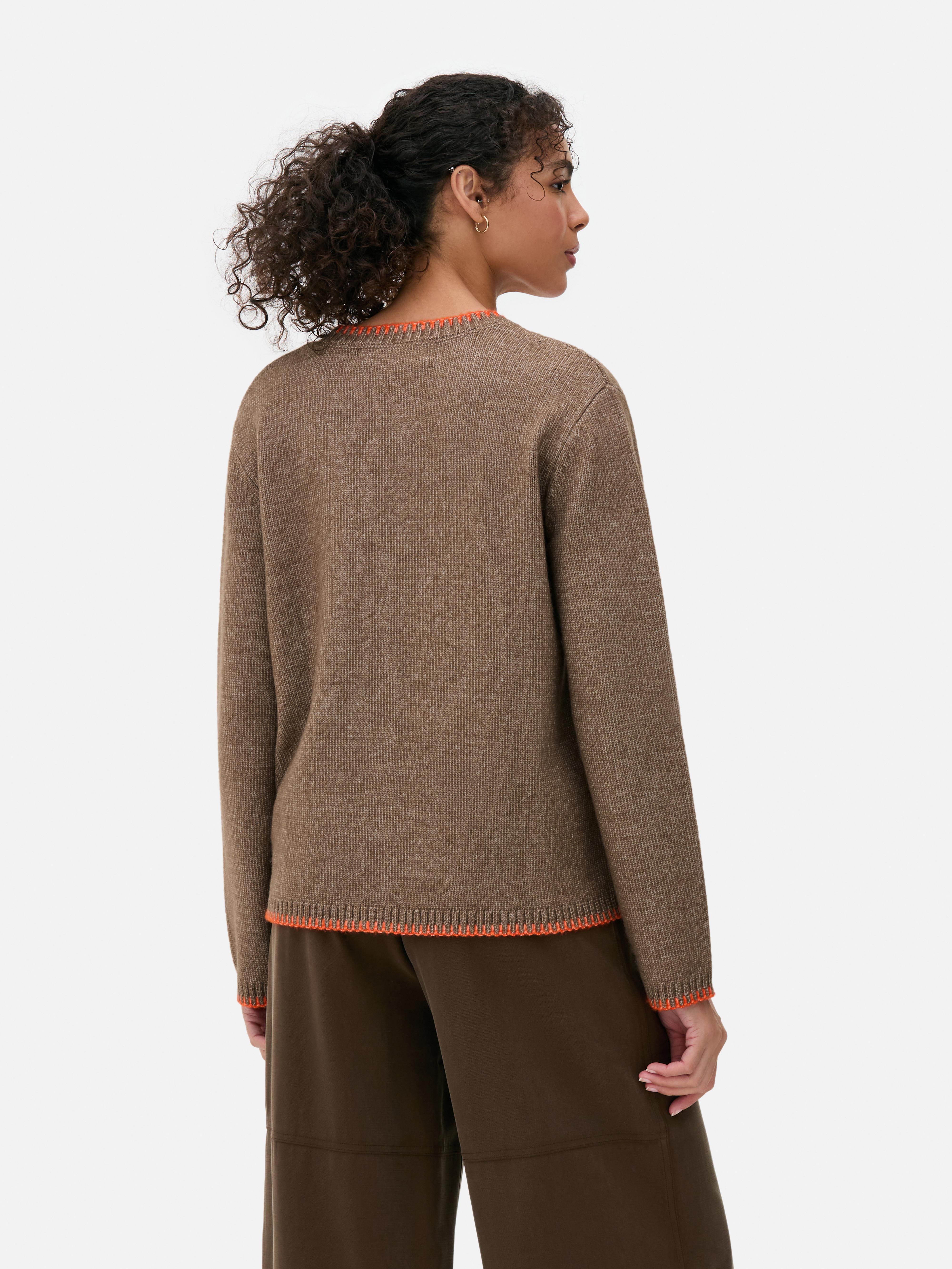 Contrast Stitch Cardigan