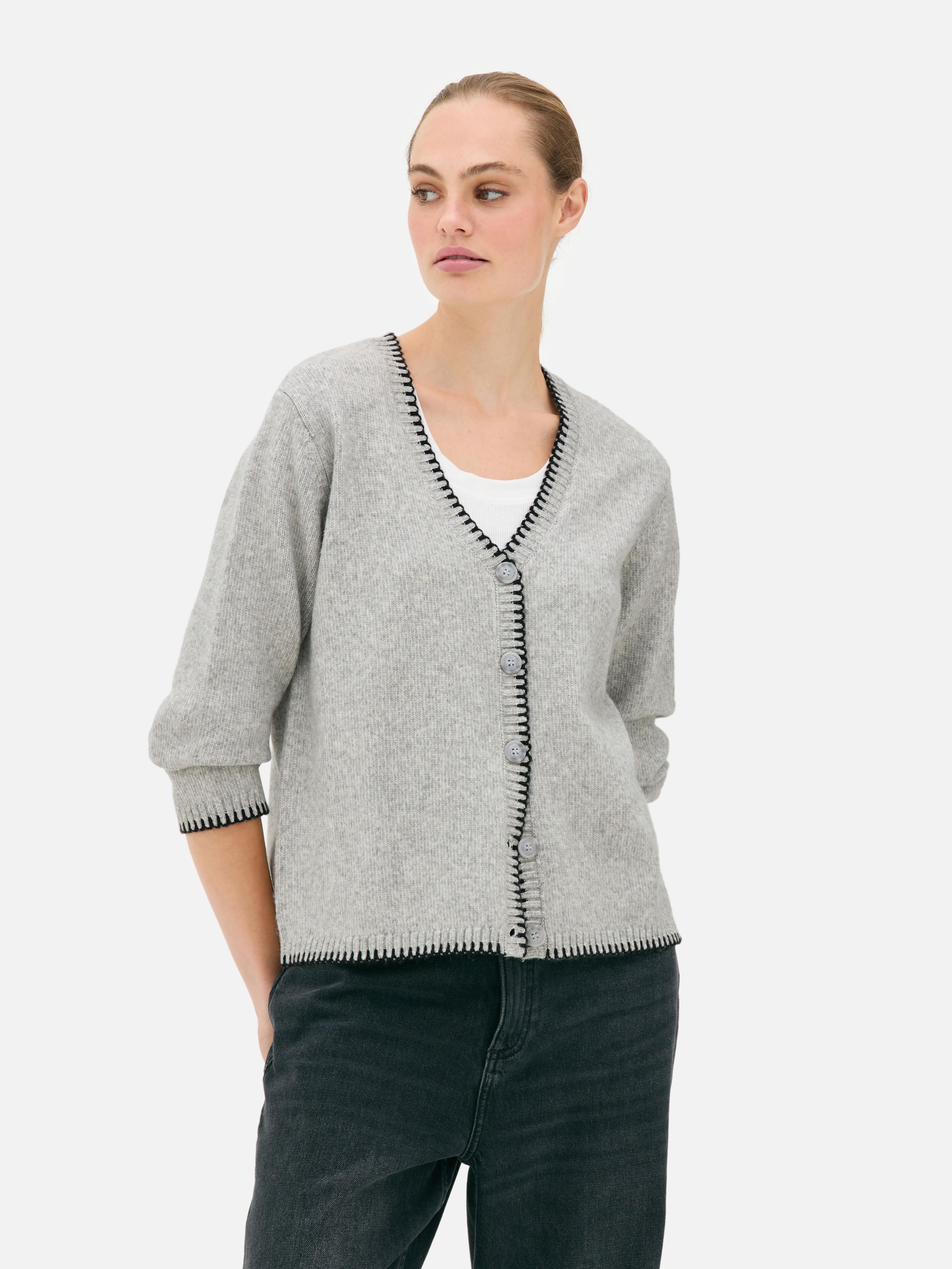 Cardigan mit Kontrastnaht