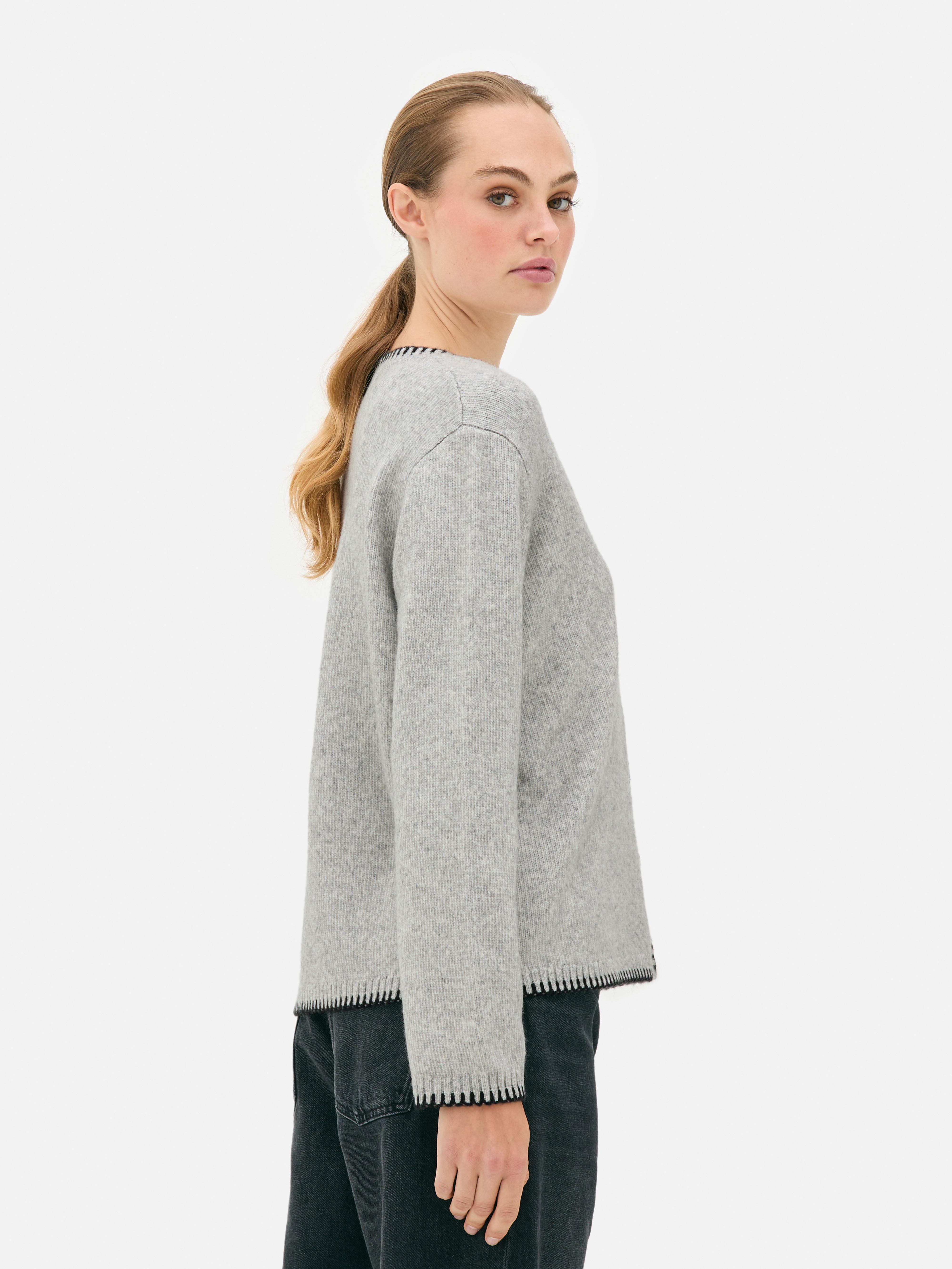 Cardigan mit Kontrastnaht