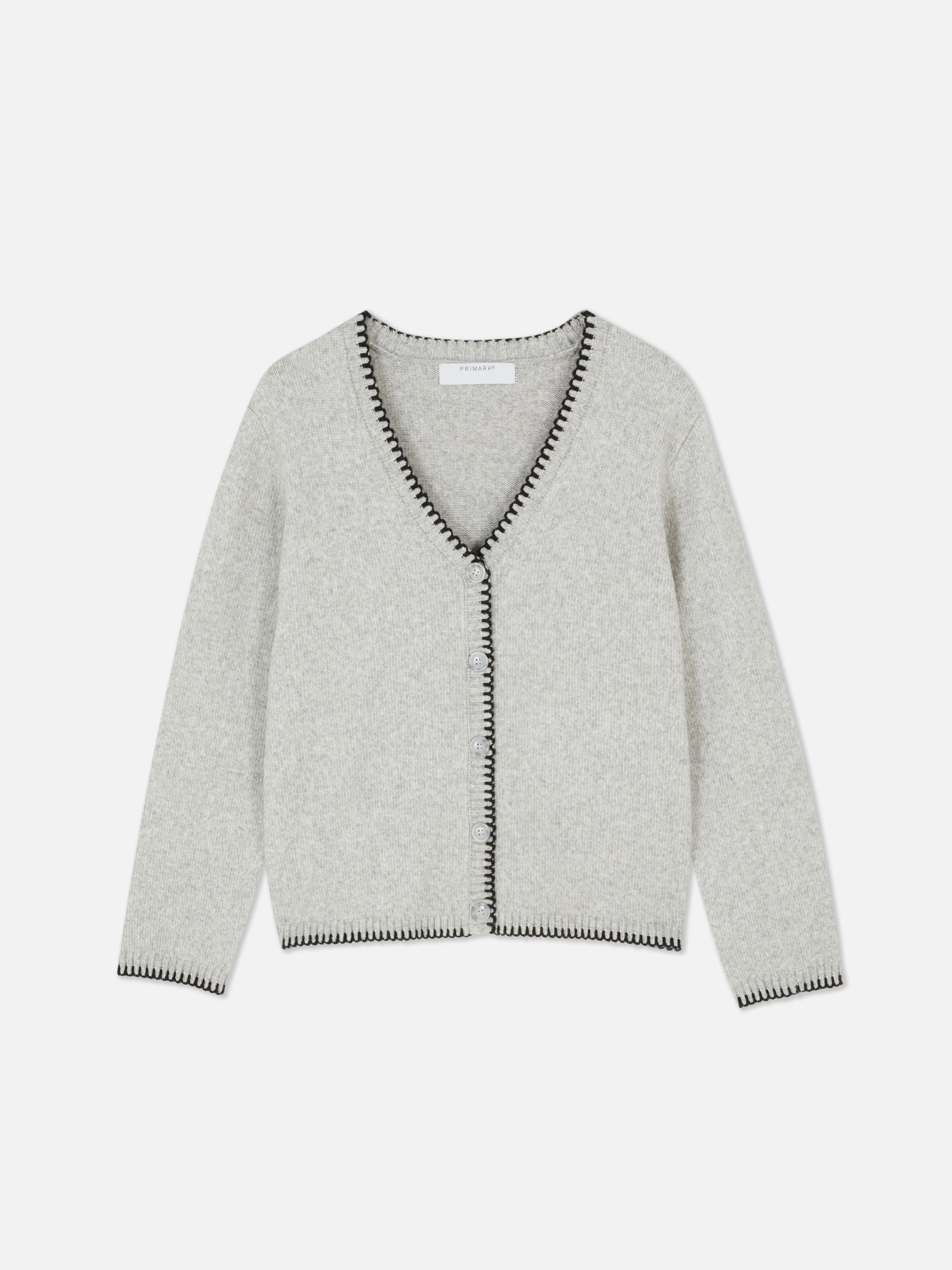 Cardigan mit Kontrastnaht