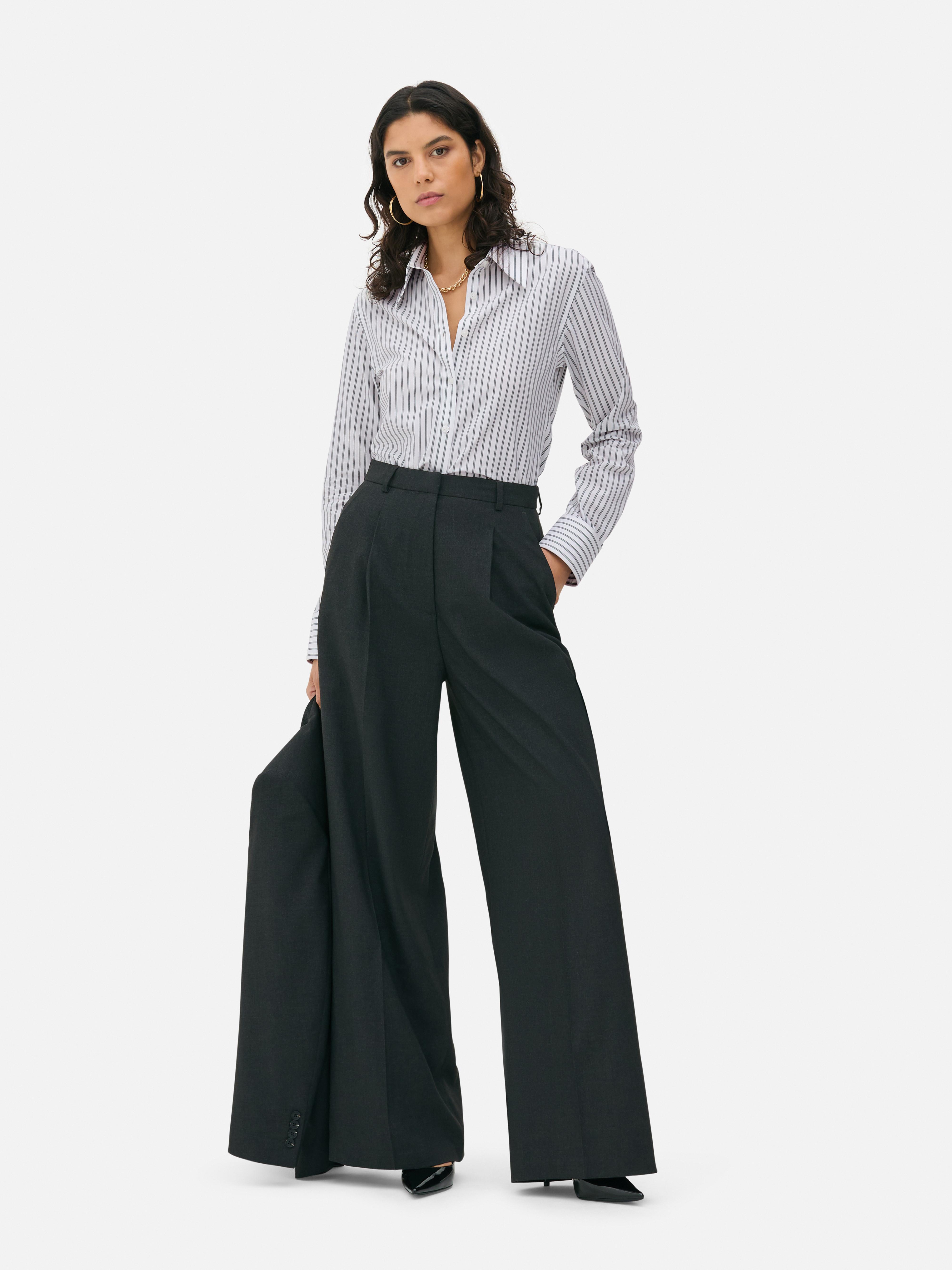 Rita Ora Pinstripe Shirt