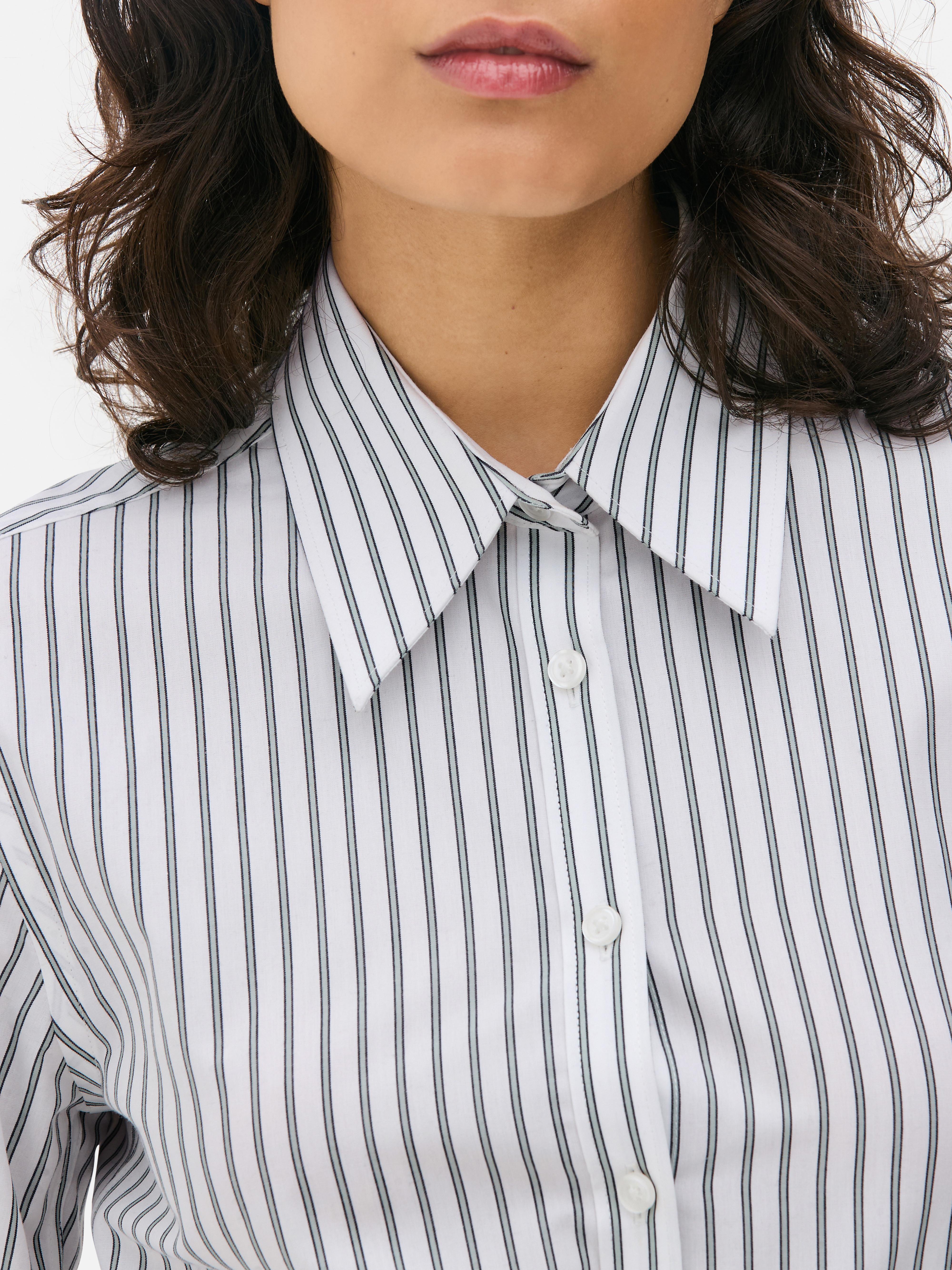 Rita Ora Pinstripe Shirt