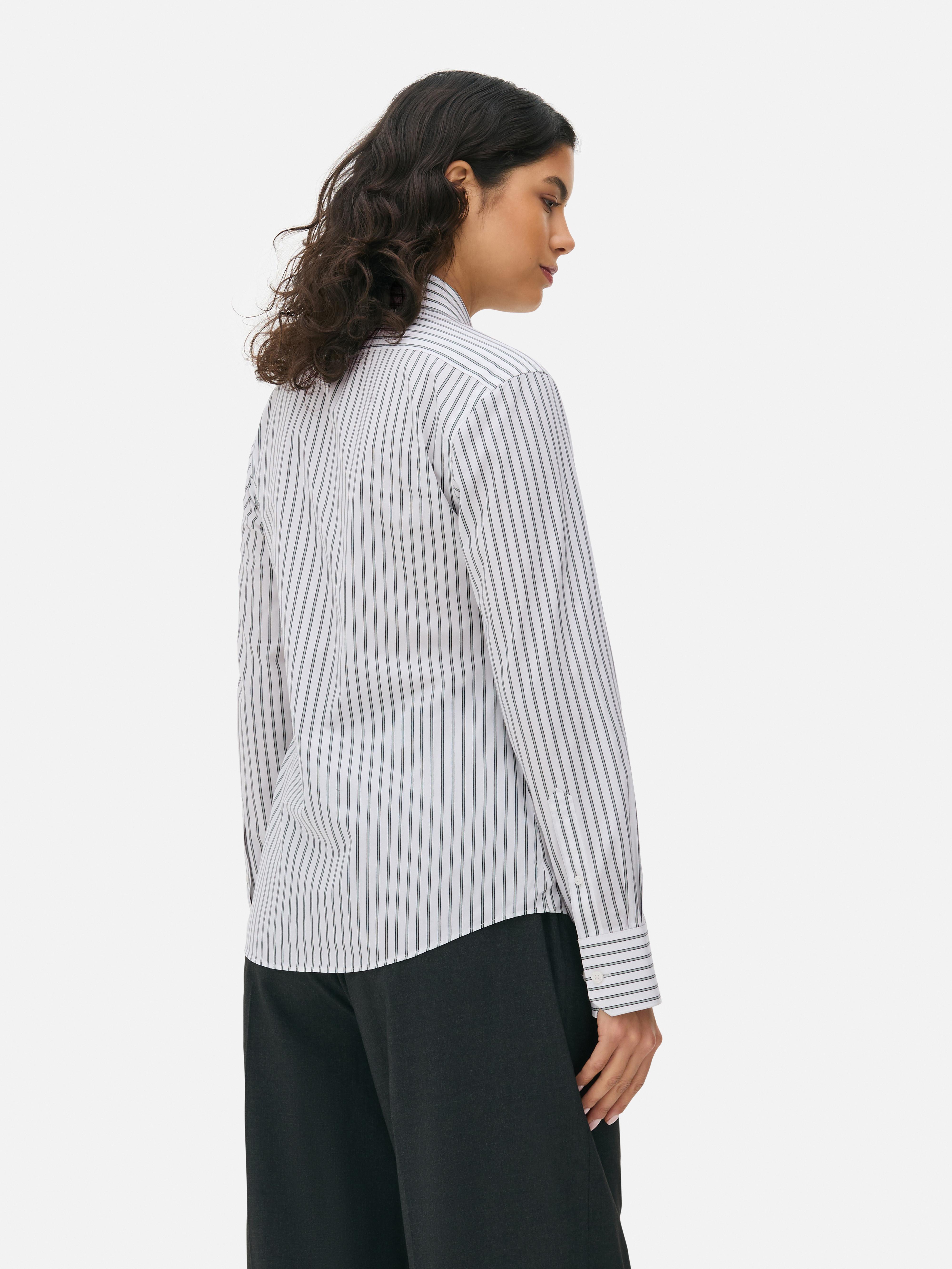 Rita Ora Pinstripe Shirt