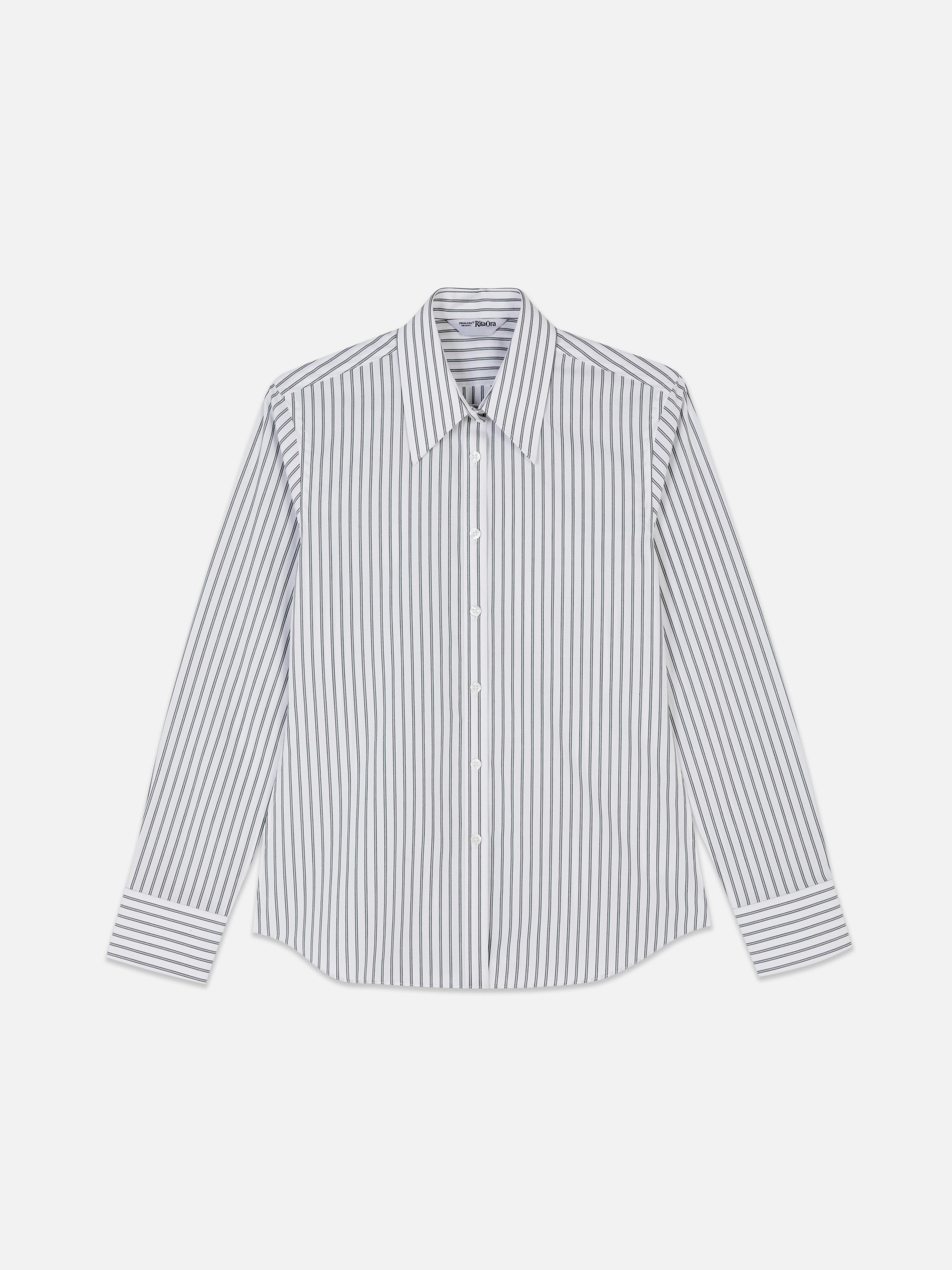 Rita Ora Pinstripe Shirt