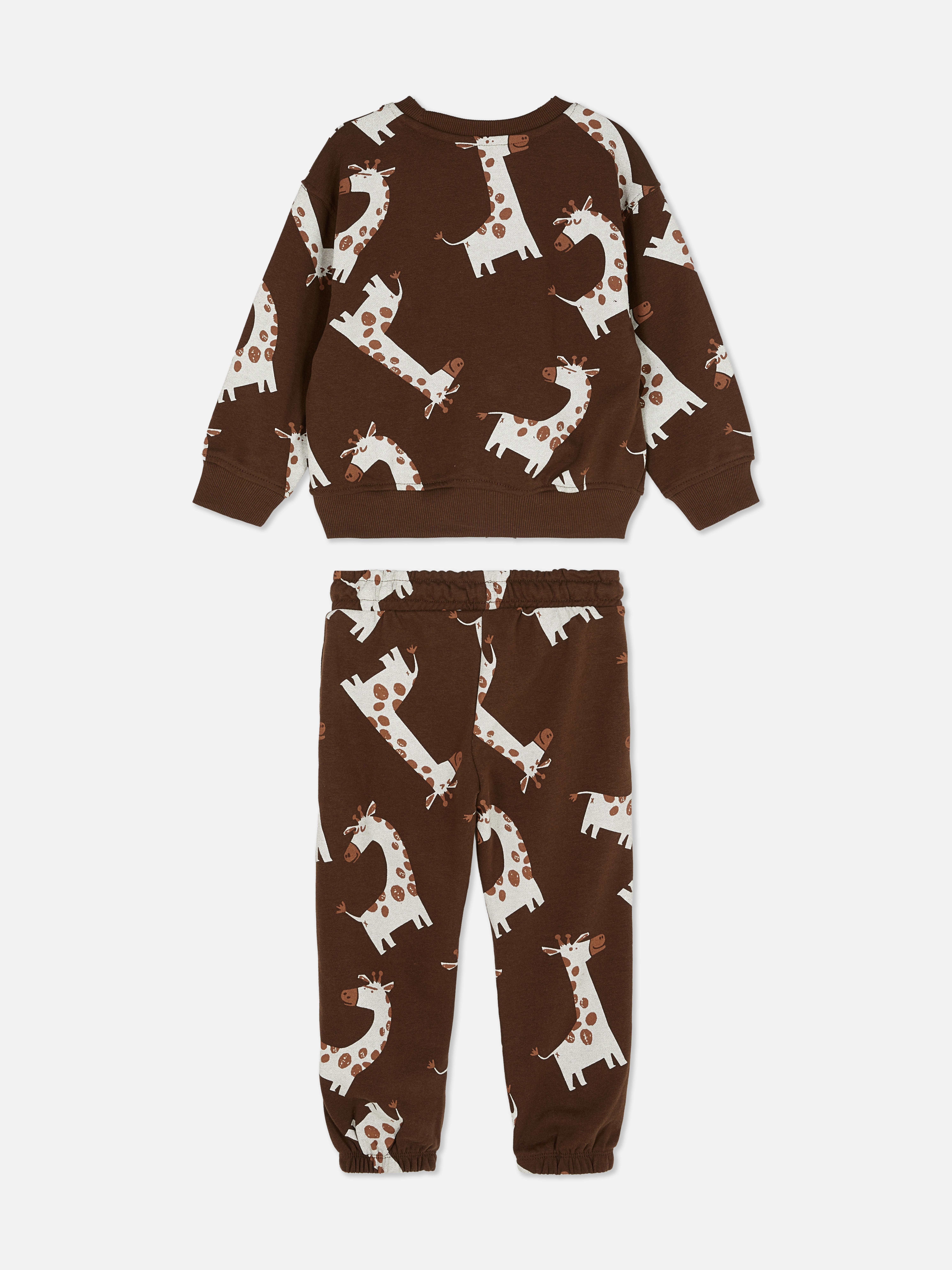 1.5-8yrs | Printed Sweatshirt and Sweatpants Set
