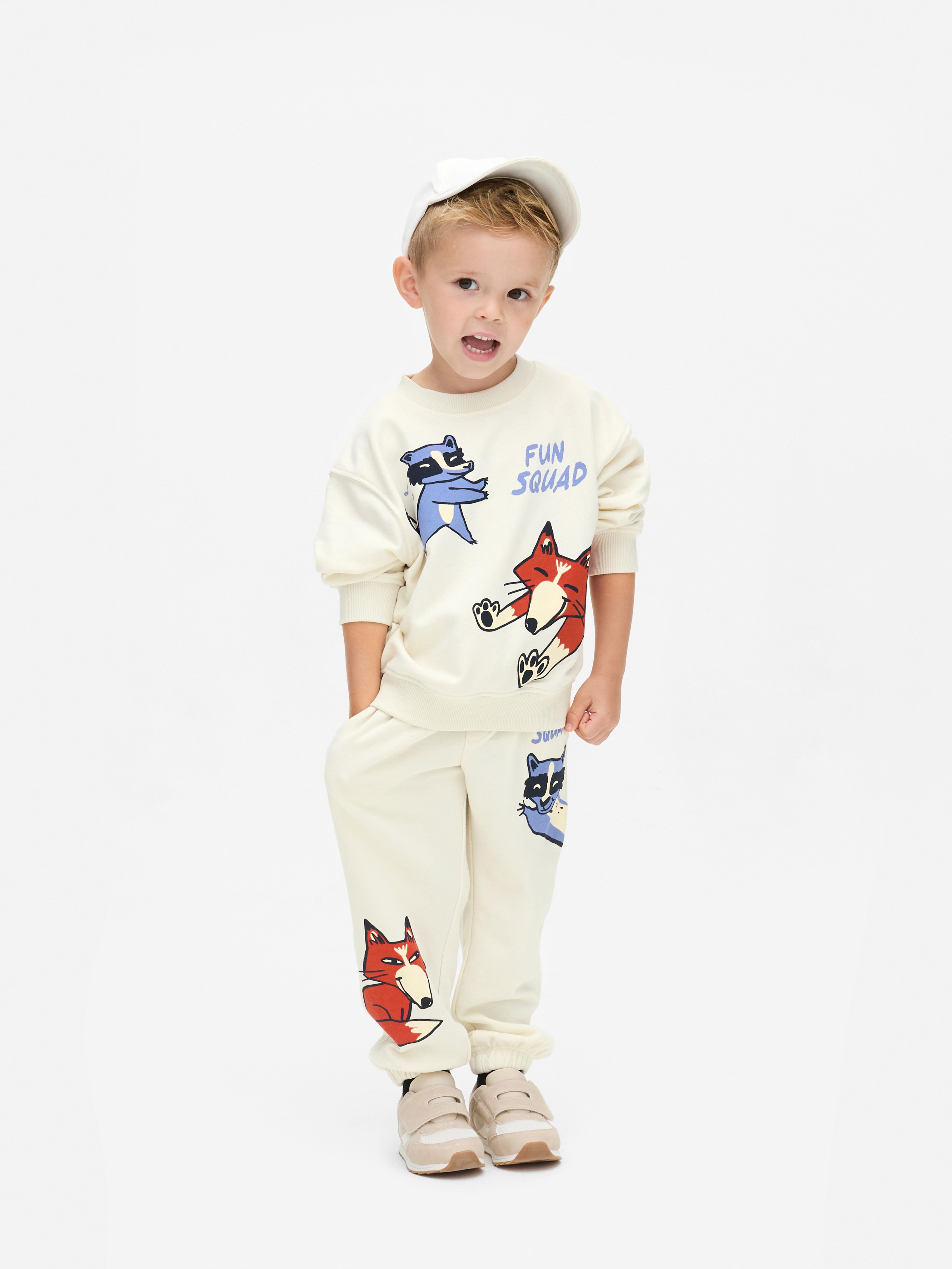 1.5-8yrs | Printed Sweatshirt and Joggers Set