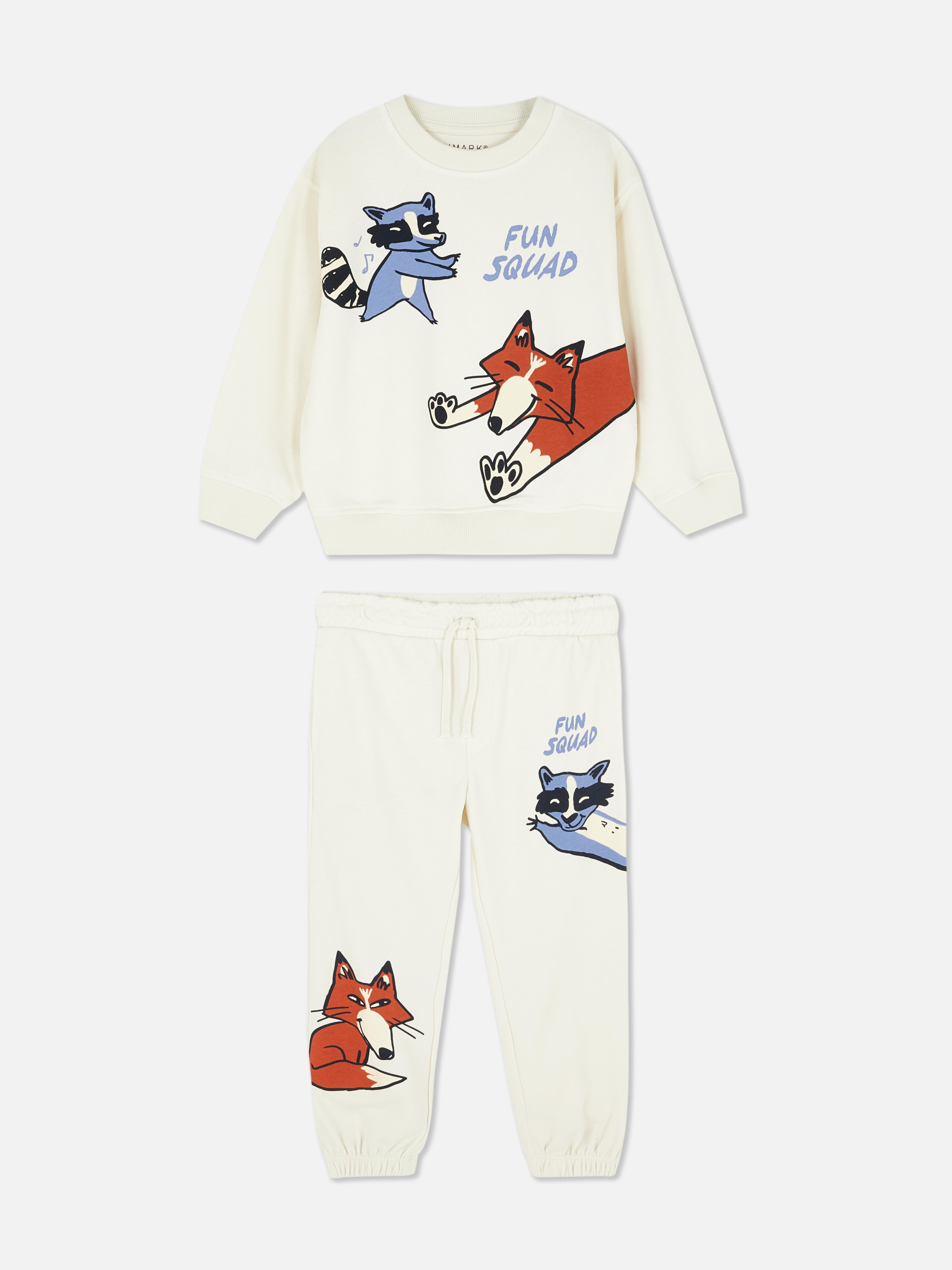 1.5-8yrs | Printed Sweatshirt and Joggers Set