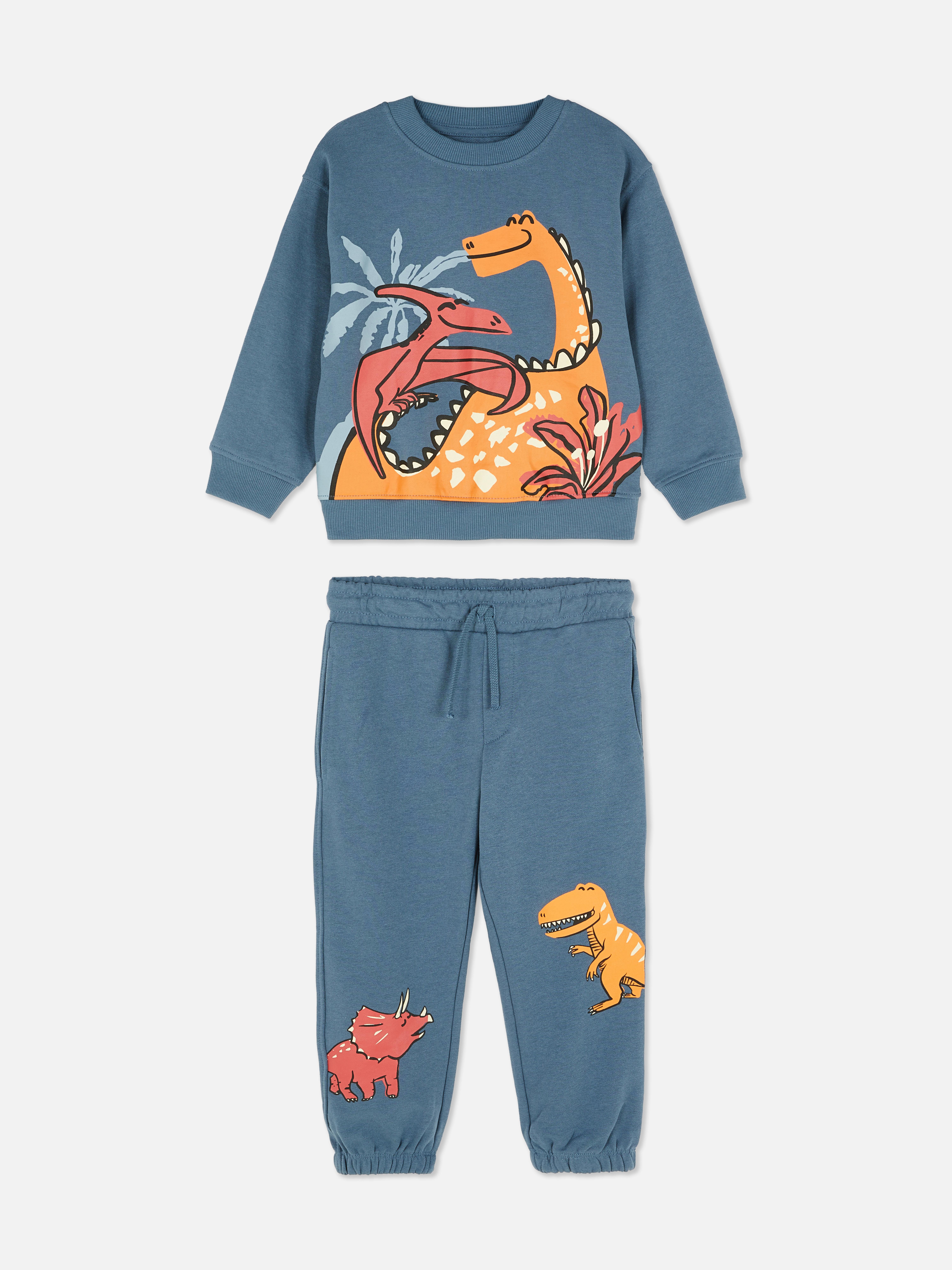 Boys Blue 1.5-8yrs | Printed Sweatshirt and Sweatpants Set