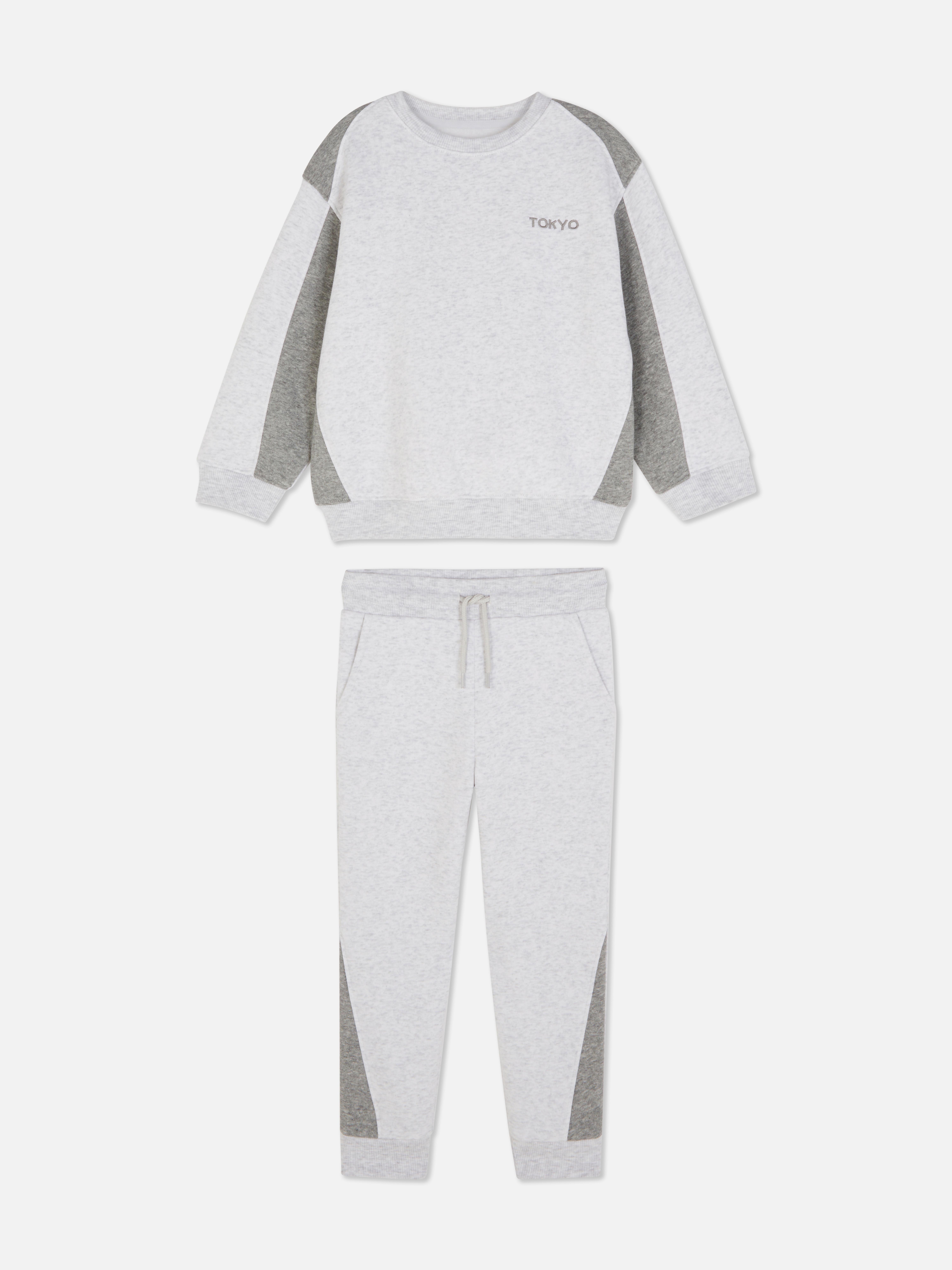 1,5–8 ans | Ensemble sweat-shirt et bas de jogging color block