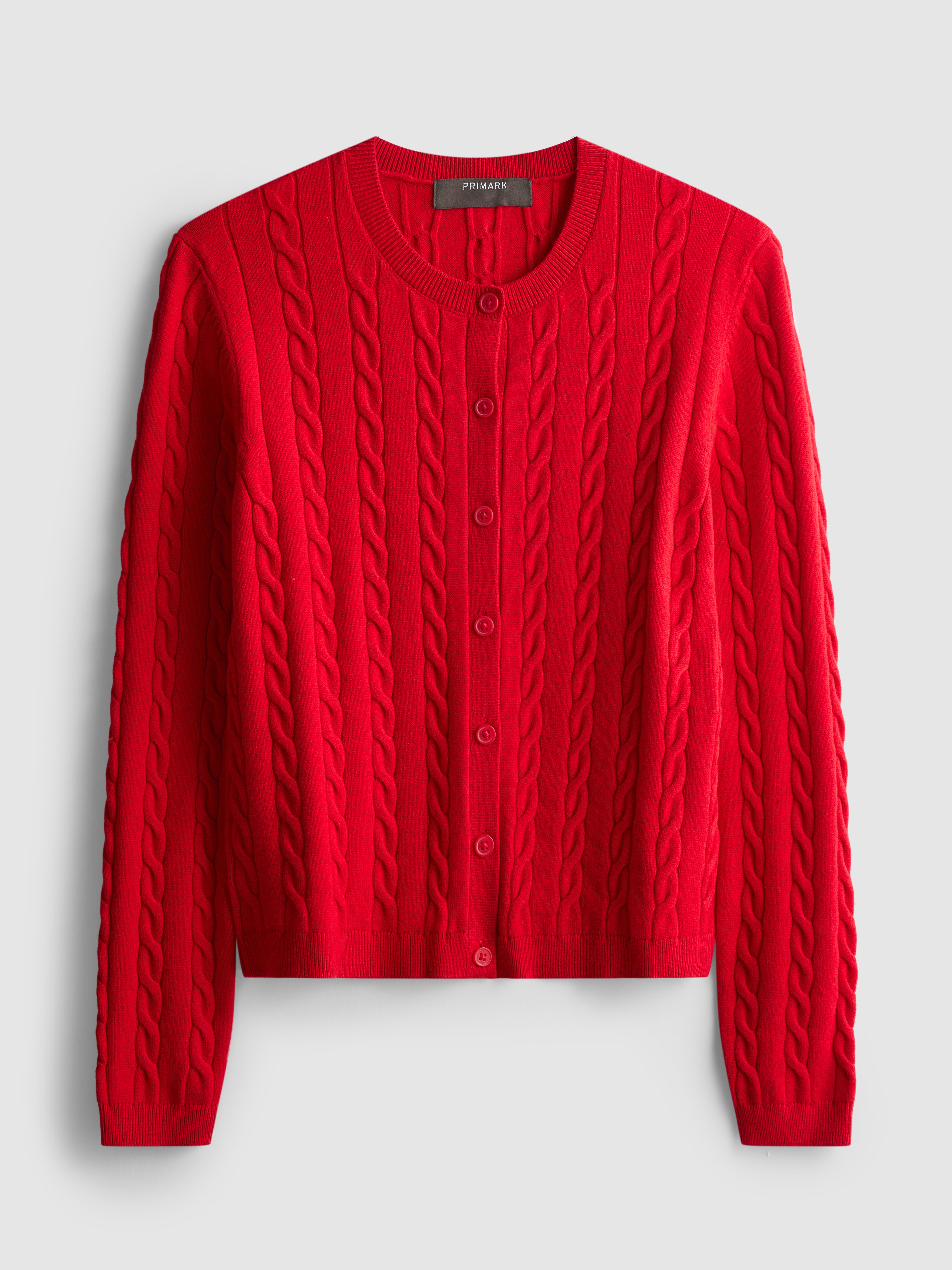 Cardigan din tricot cu model și guler rotund