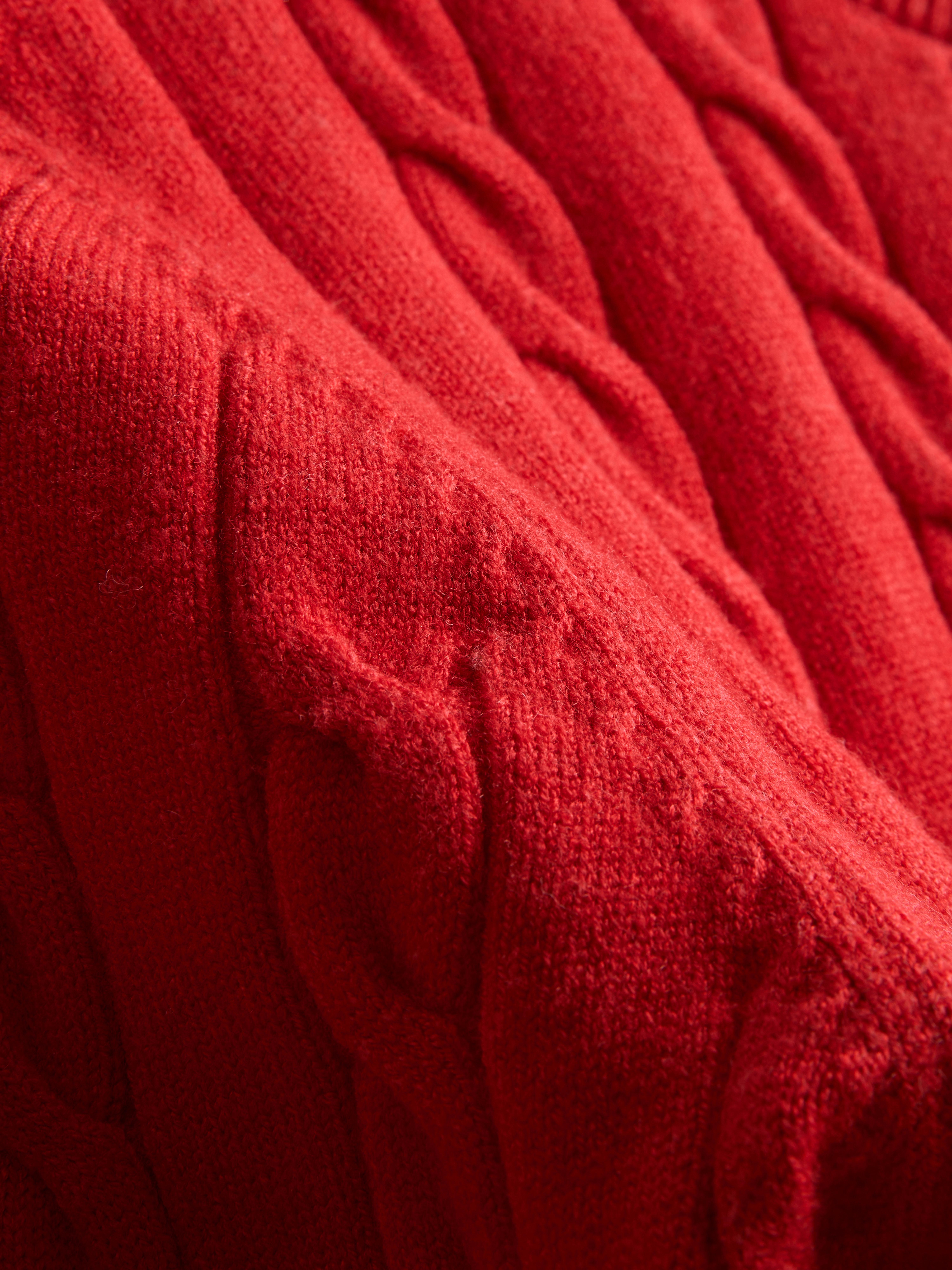 Cardigan din tricot cu model și guler rotund