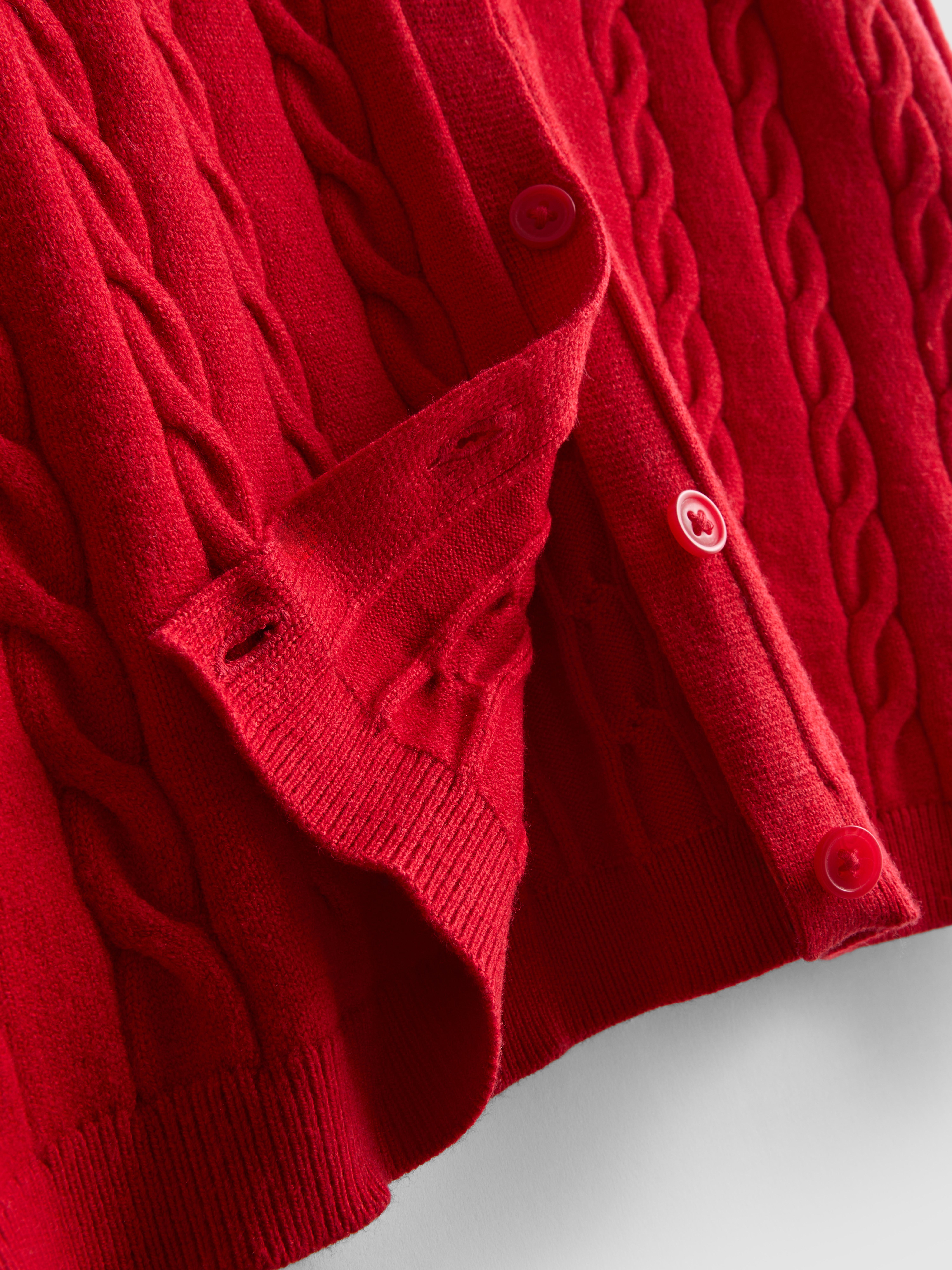 Cardigan din tricot cu model și guler rotund