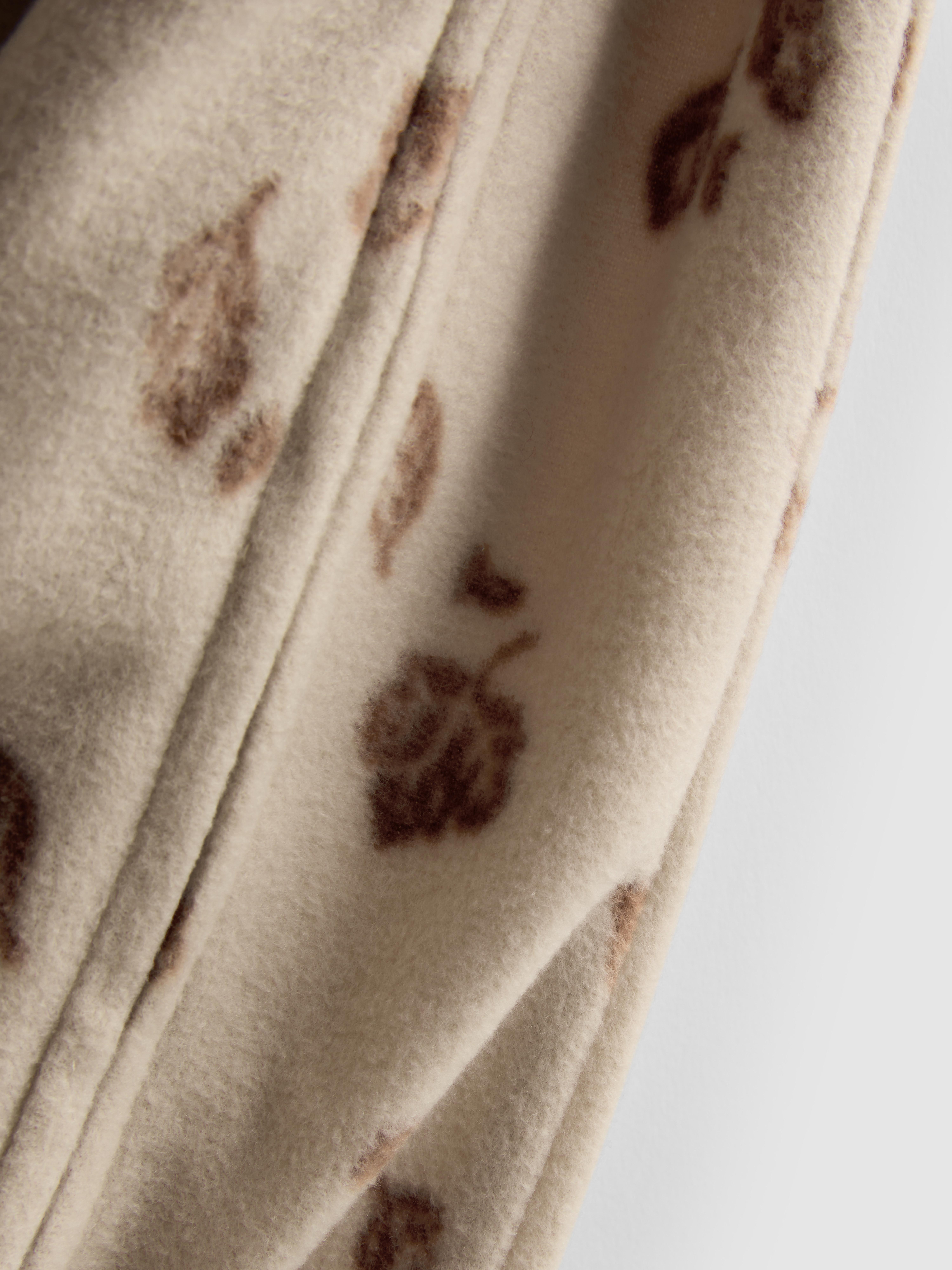 6-36mths | Leaf Graphic Zip-Up Fleece Sleepsuit
