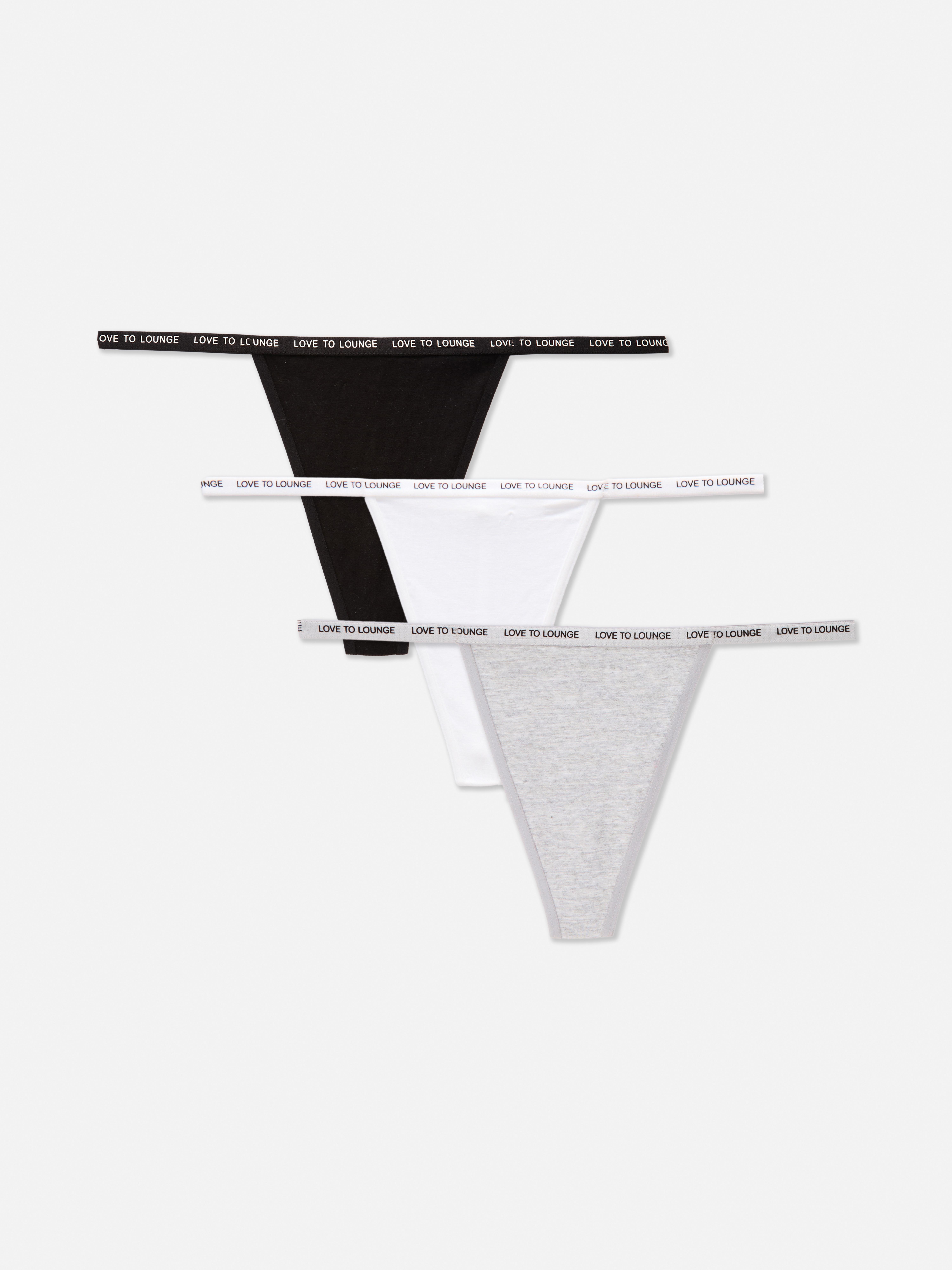 3pk Love to Lounge String Thongs