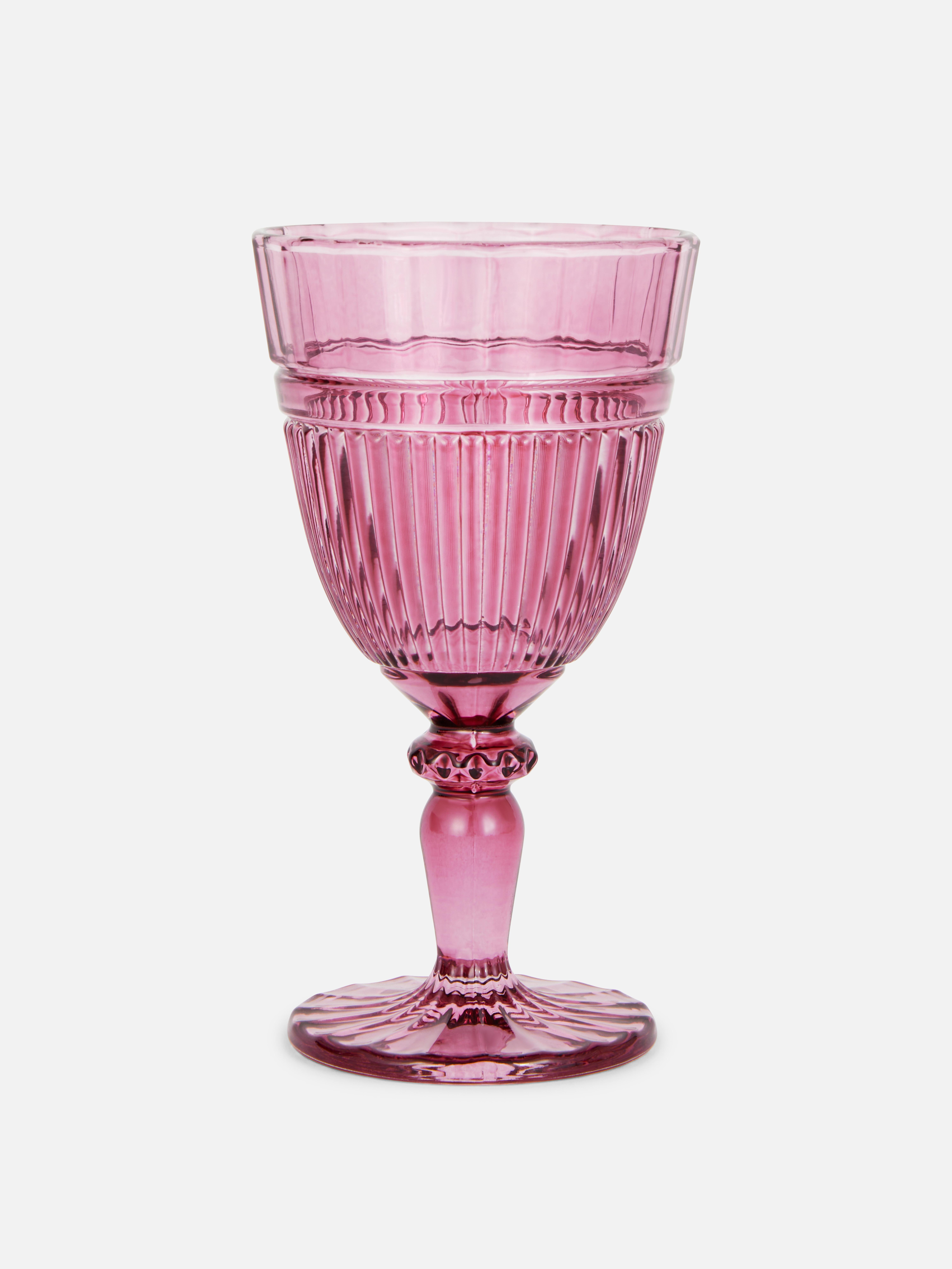 Wijnglas met reliëf
