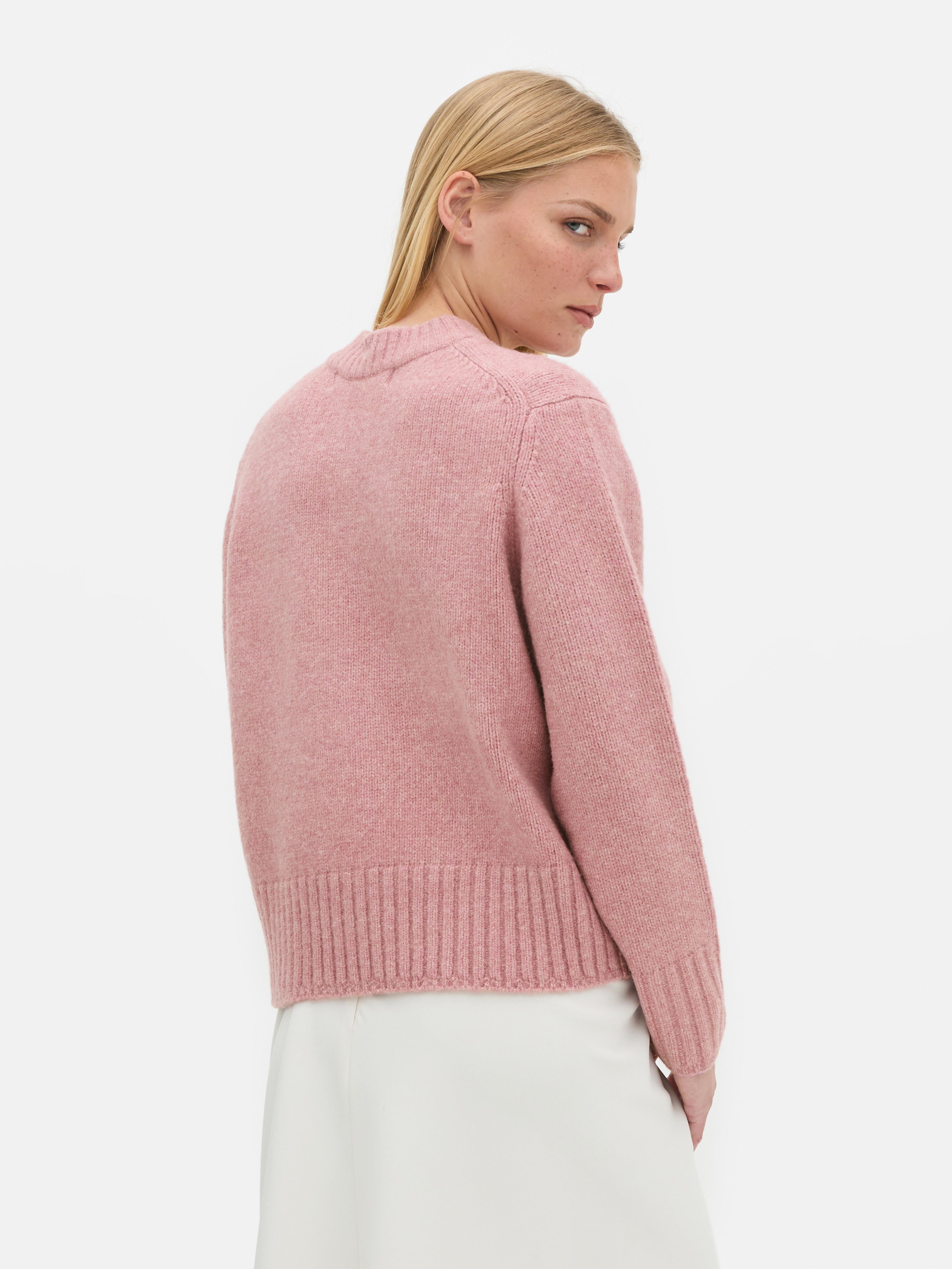 Women's Pink Essential Knitted V-Neck Sweater | Primark