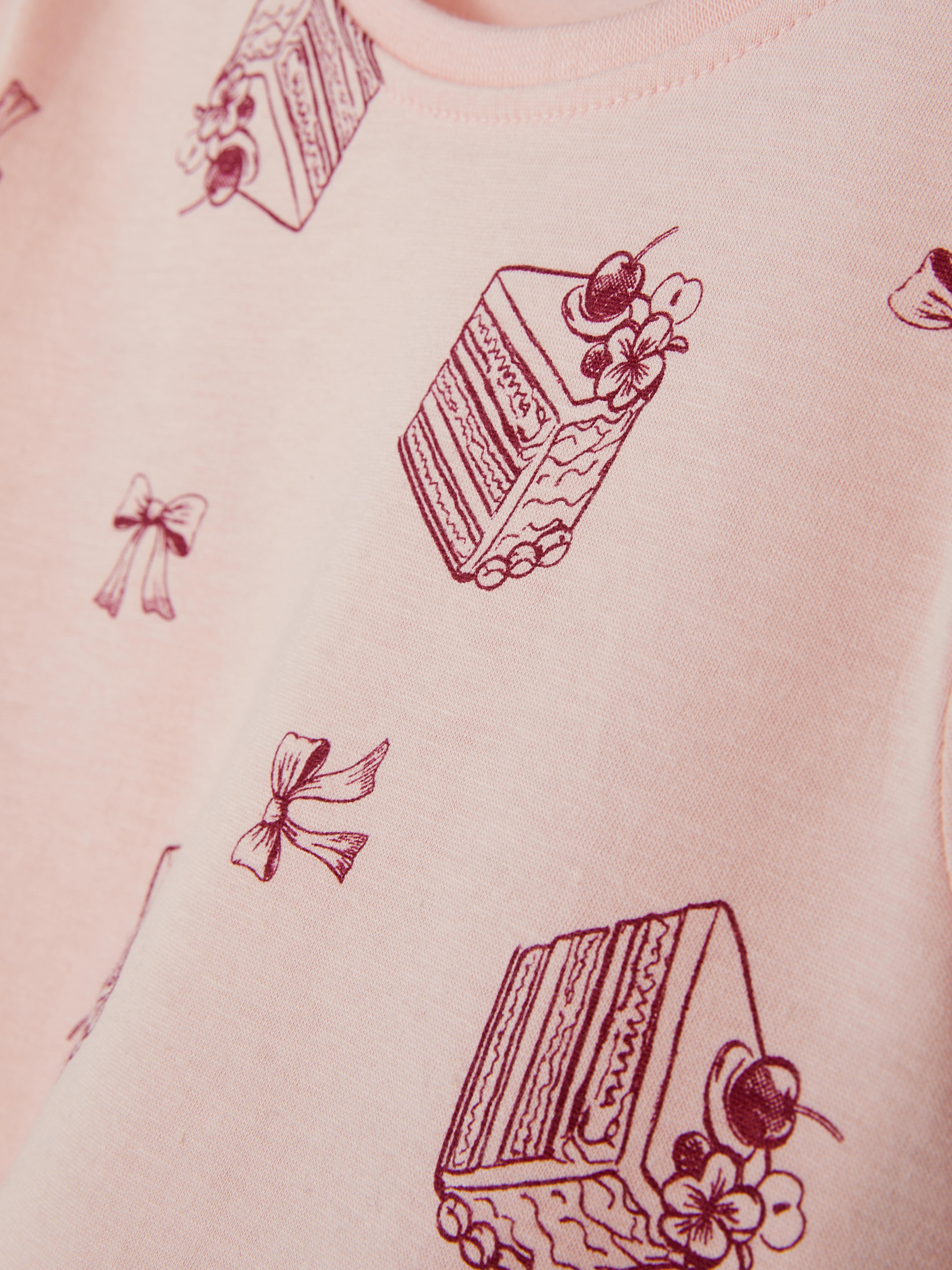 1,5-8 jr | T-shirt met lange mouwen en taartprint