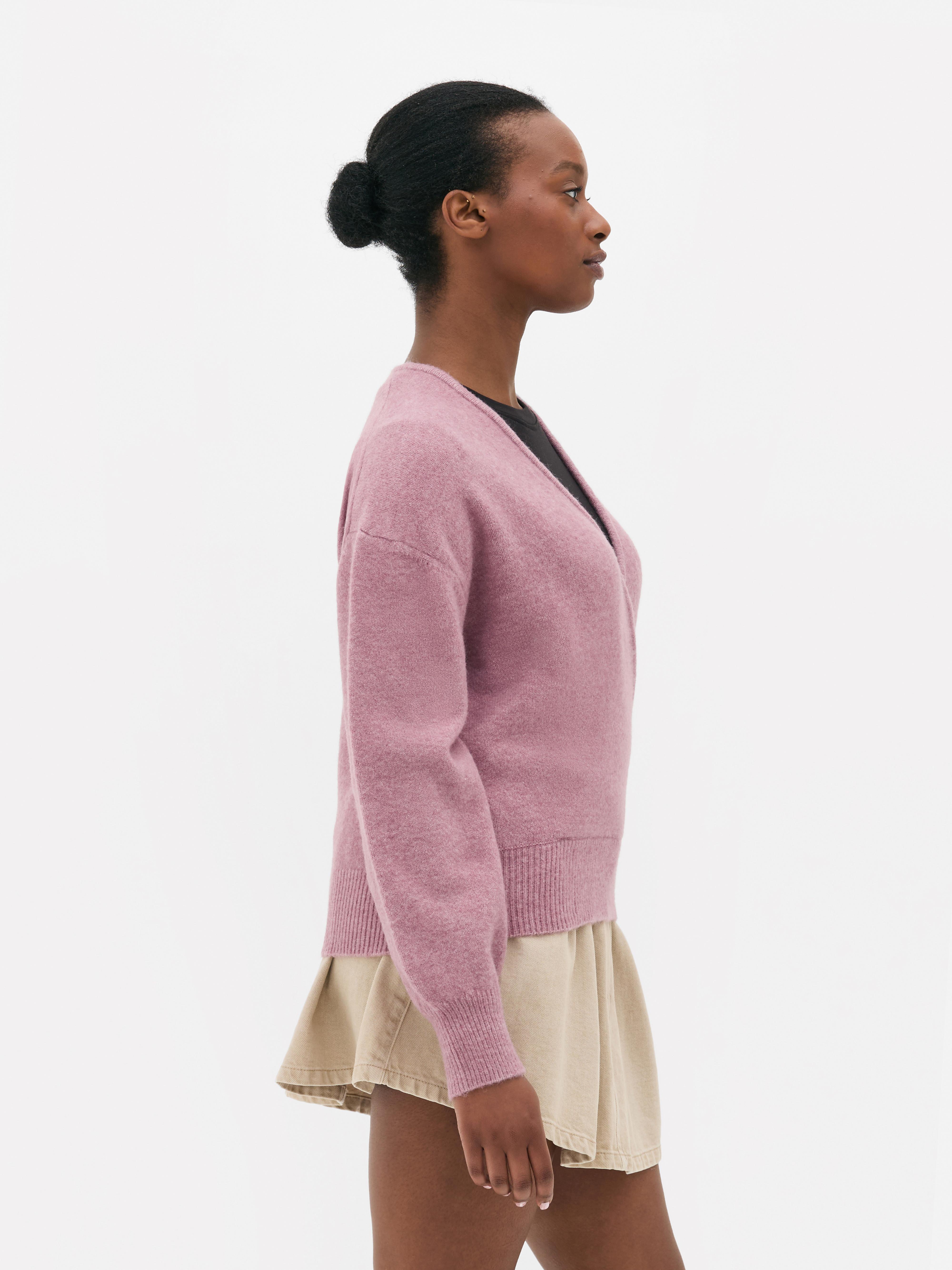 Wickelpullover mit V-Ausschnitt