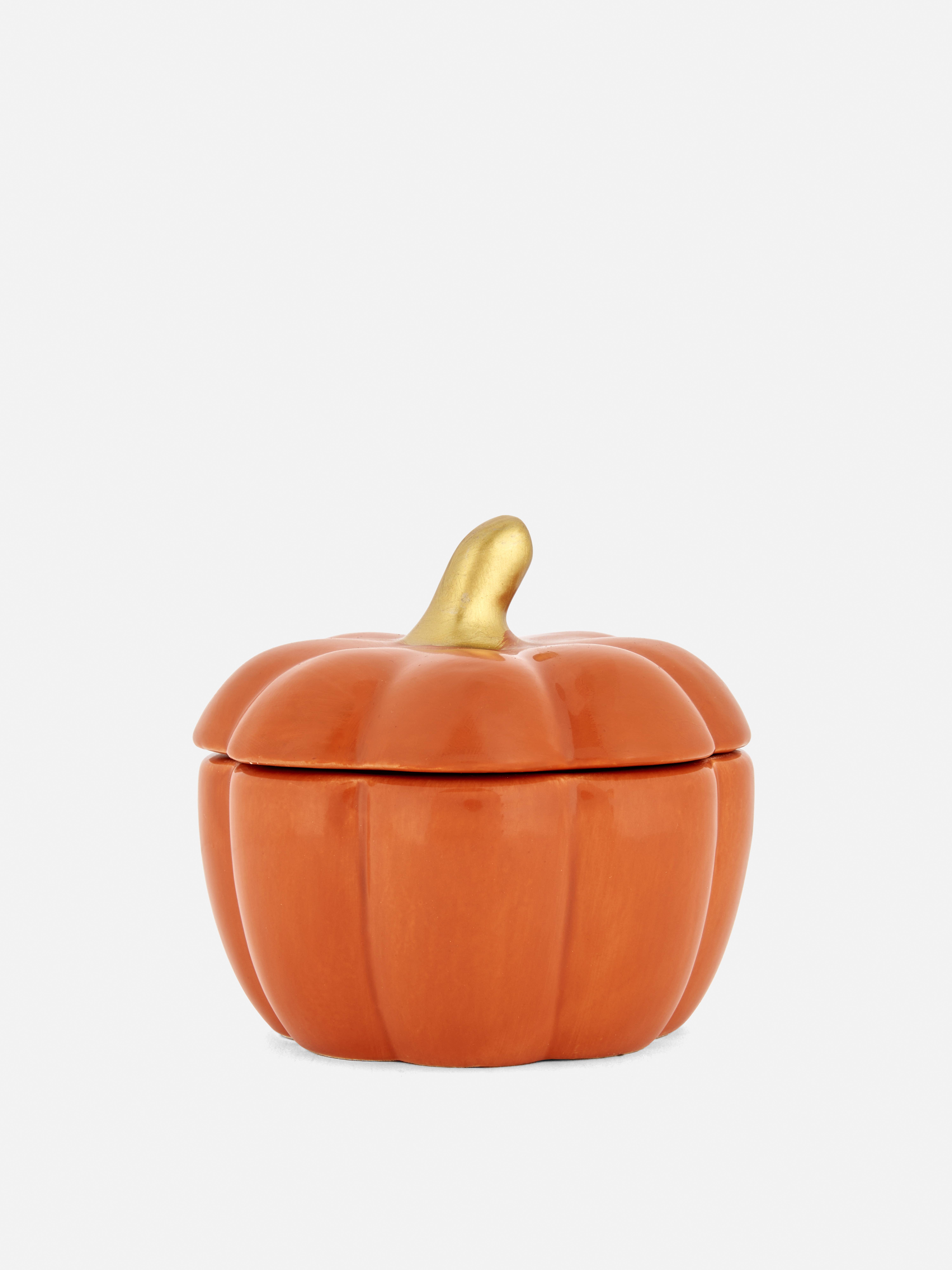 Geurkaars in pompoenvormige pot