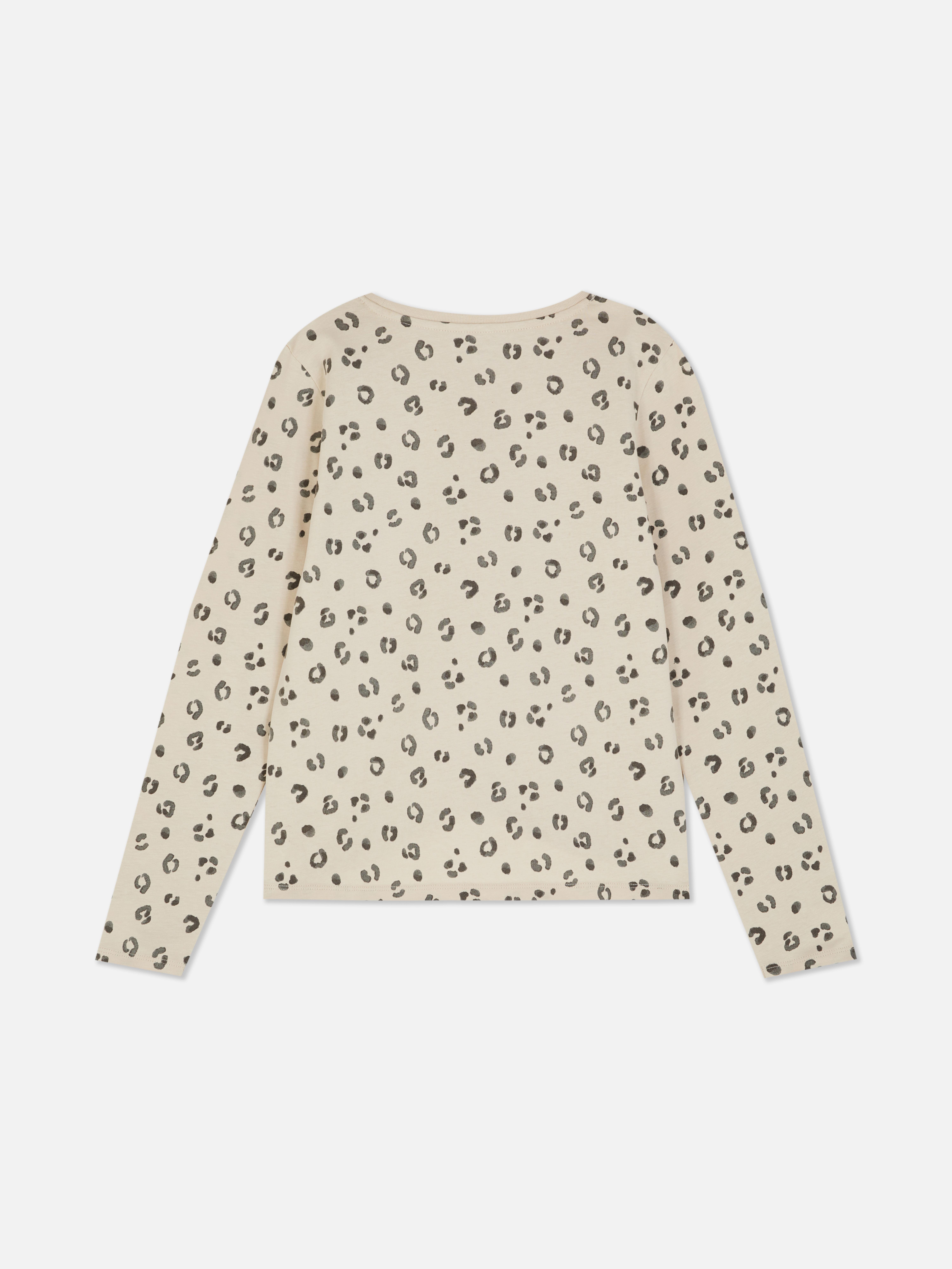 7–15 Jahre | Langarmshirt mit Leopardenmuster
