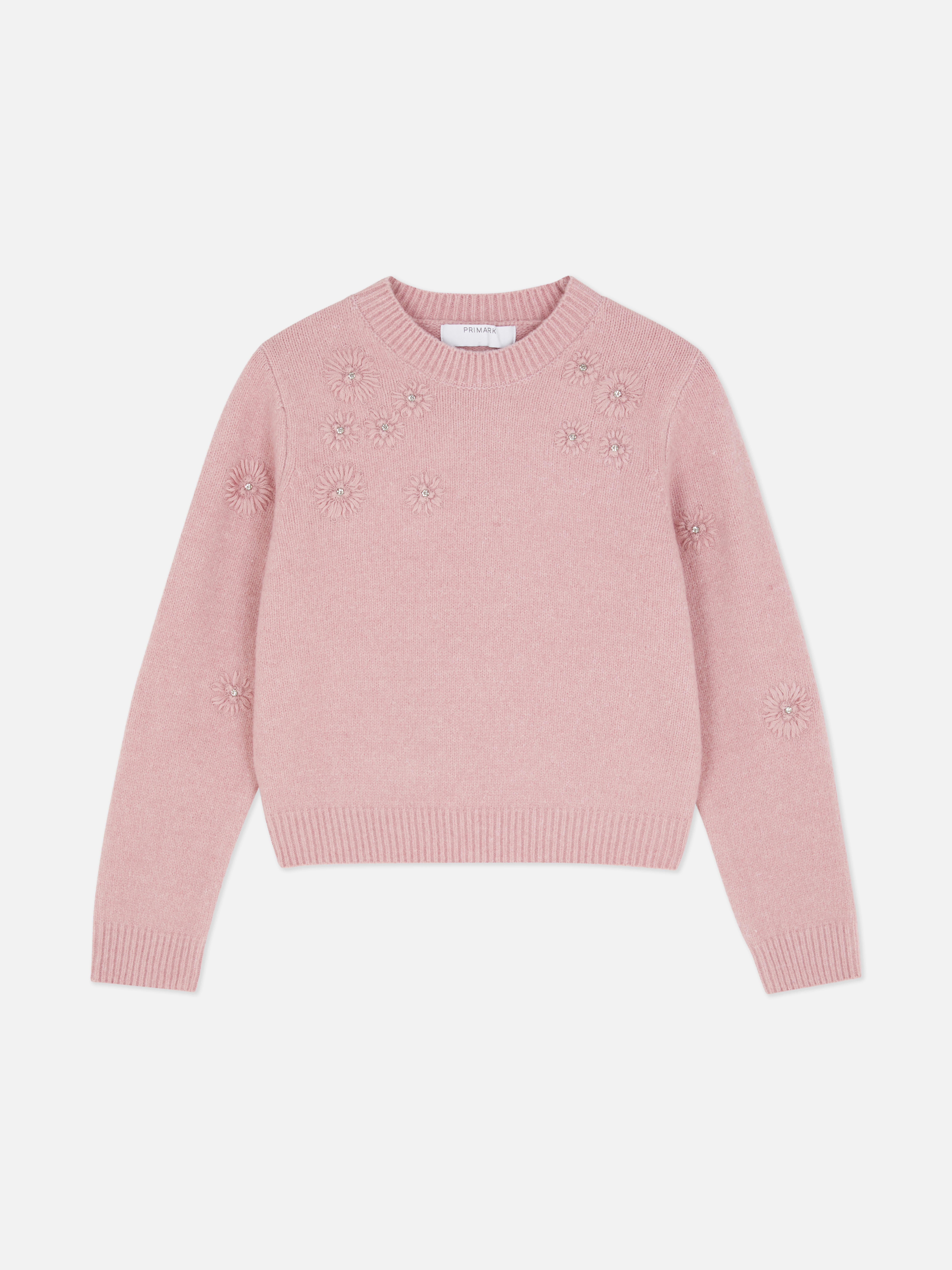 Maglione floreale ricamato