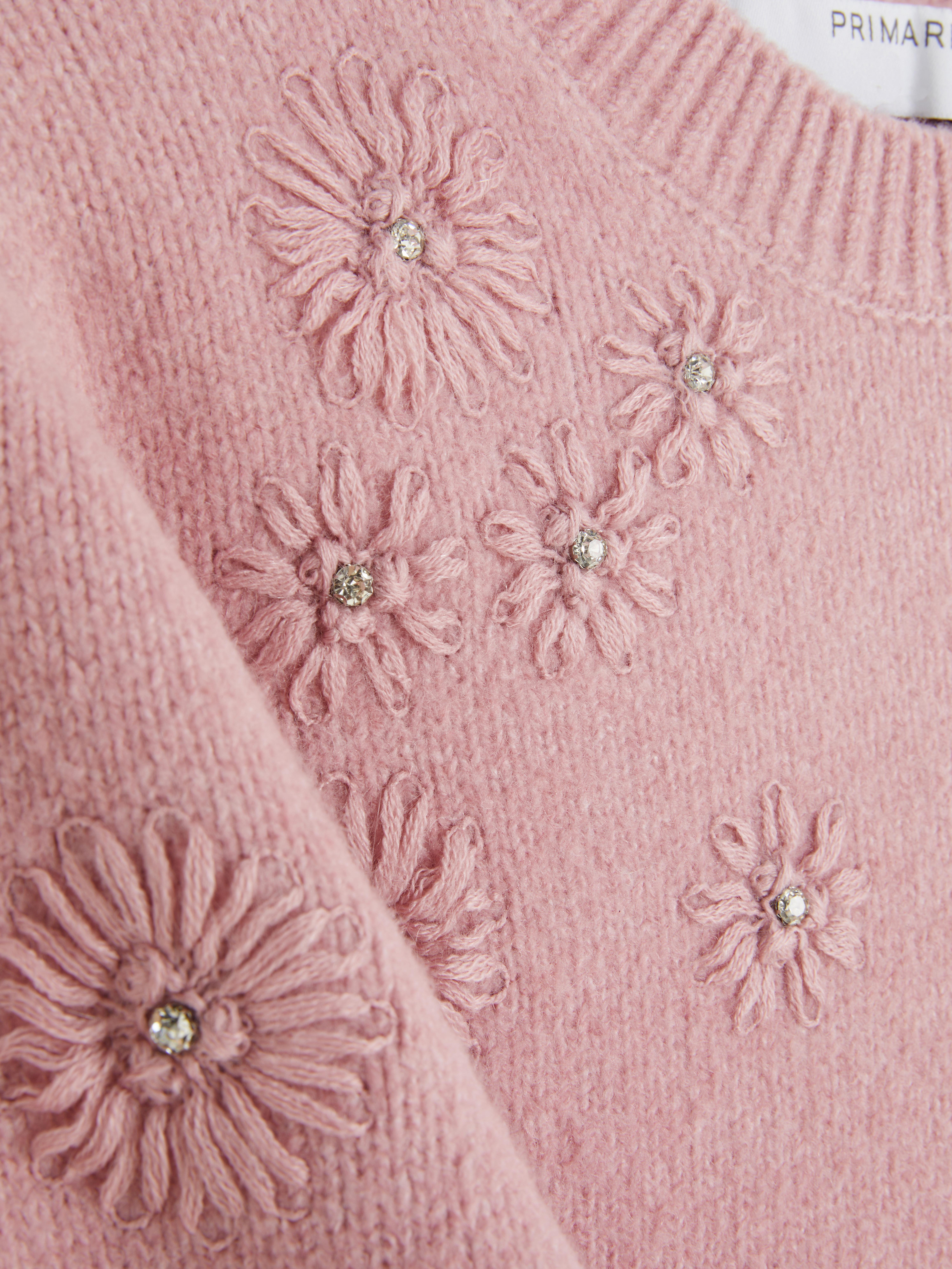 Maglione floreale ricamato