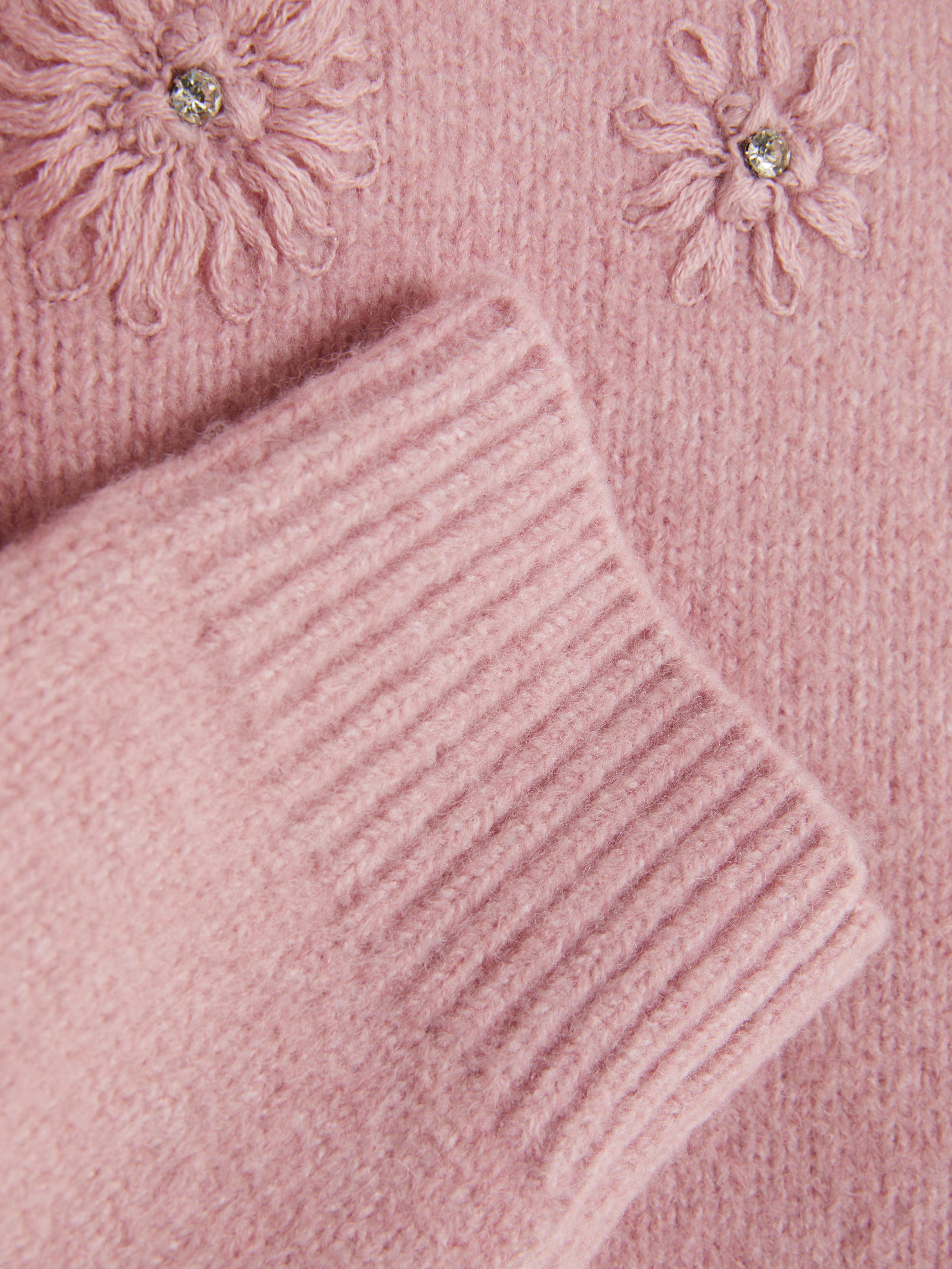 Maglione floreale ricamato