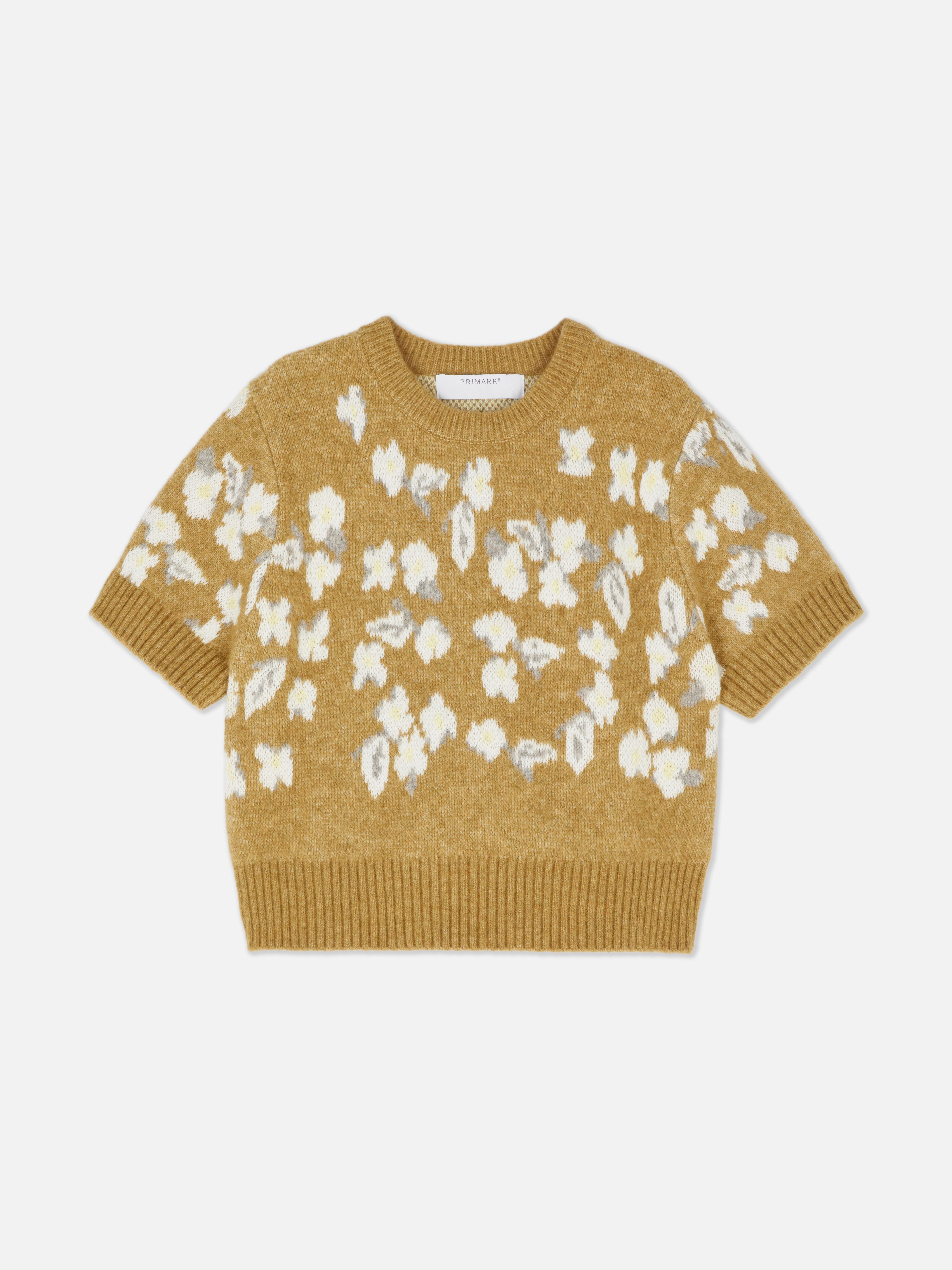 Jersey de punto jacquard con diseño floral