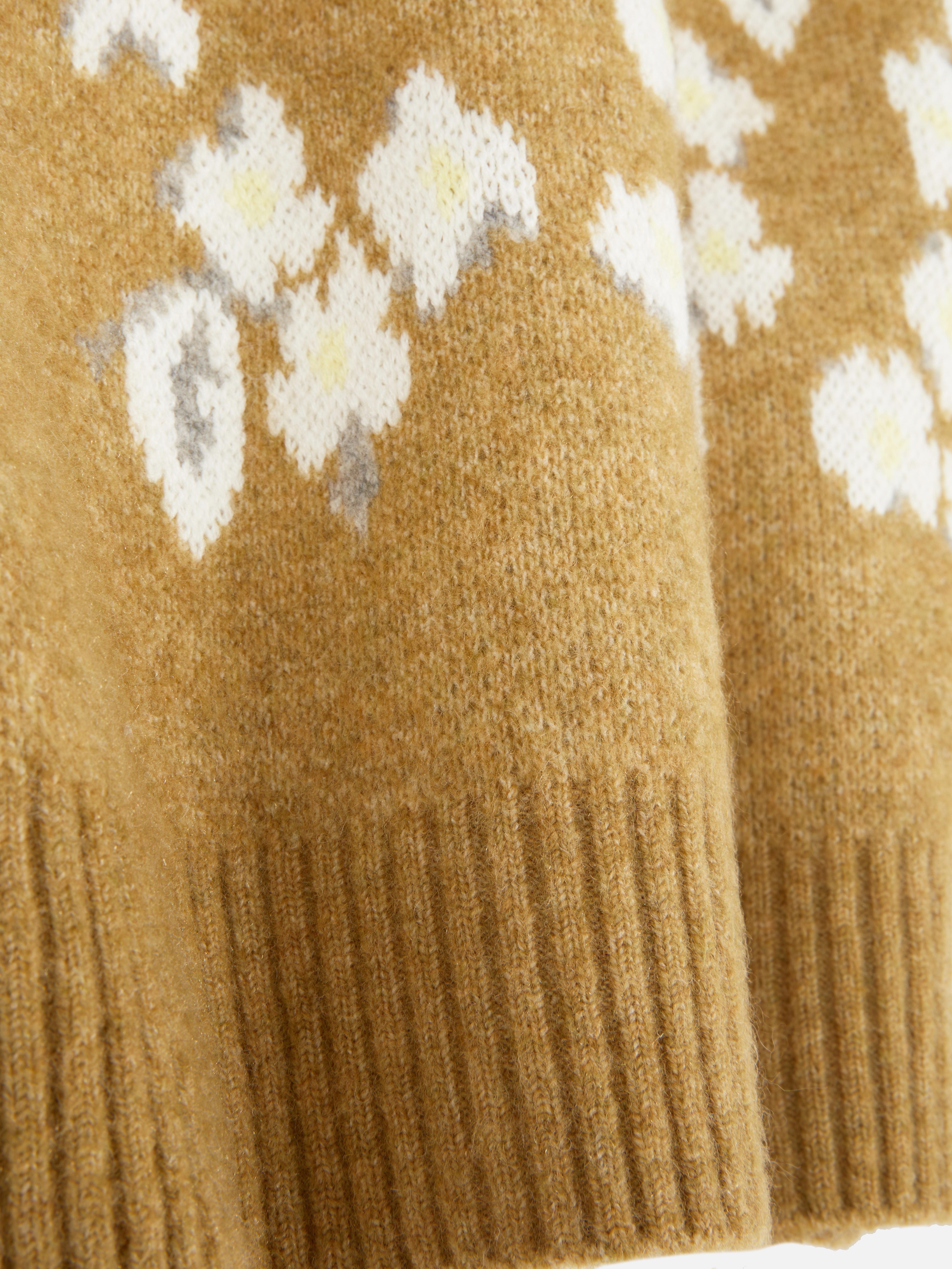 Jersey de punto jacquard con diseño floral