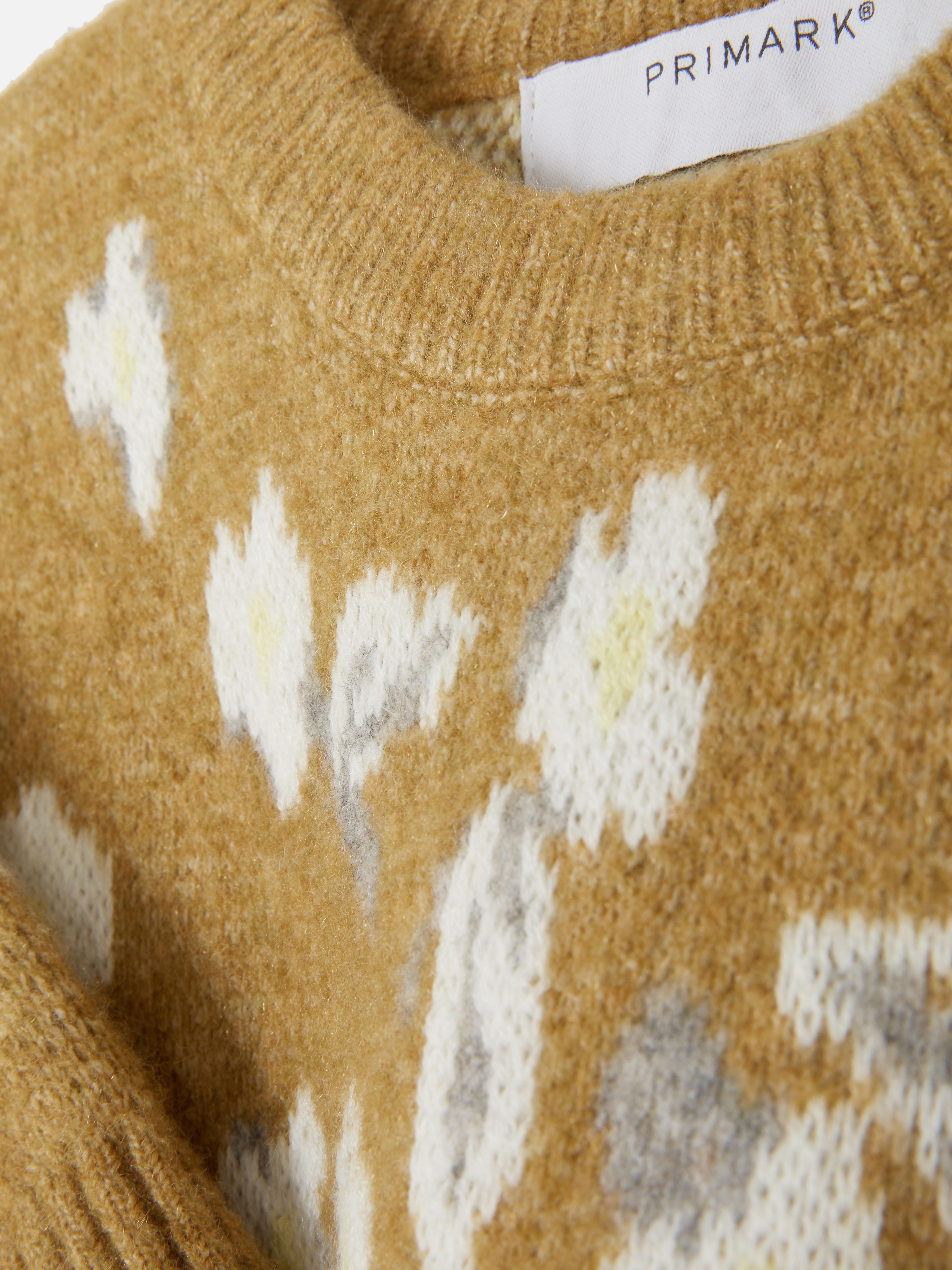 Jersey de punto jacquard con diseño floral