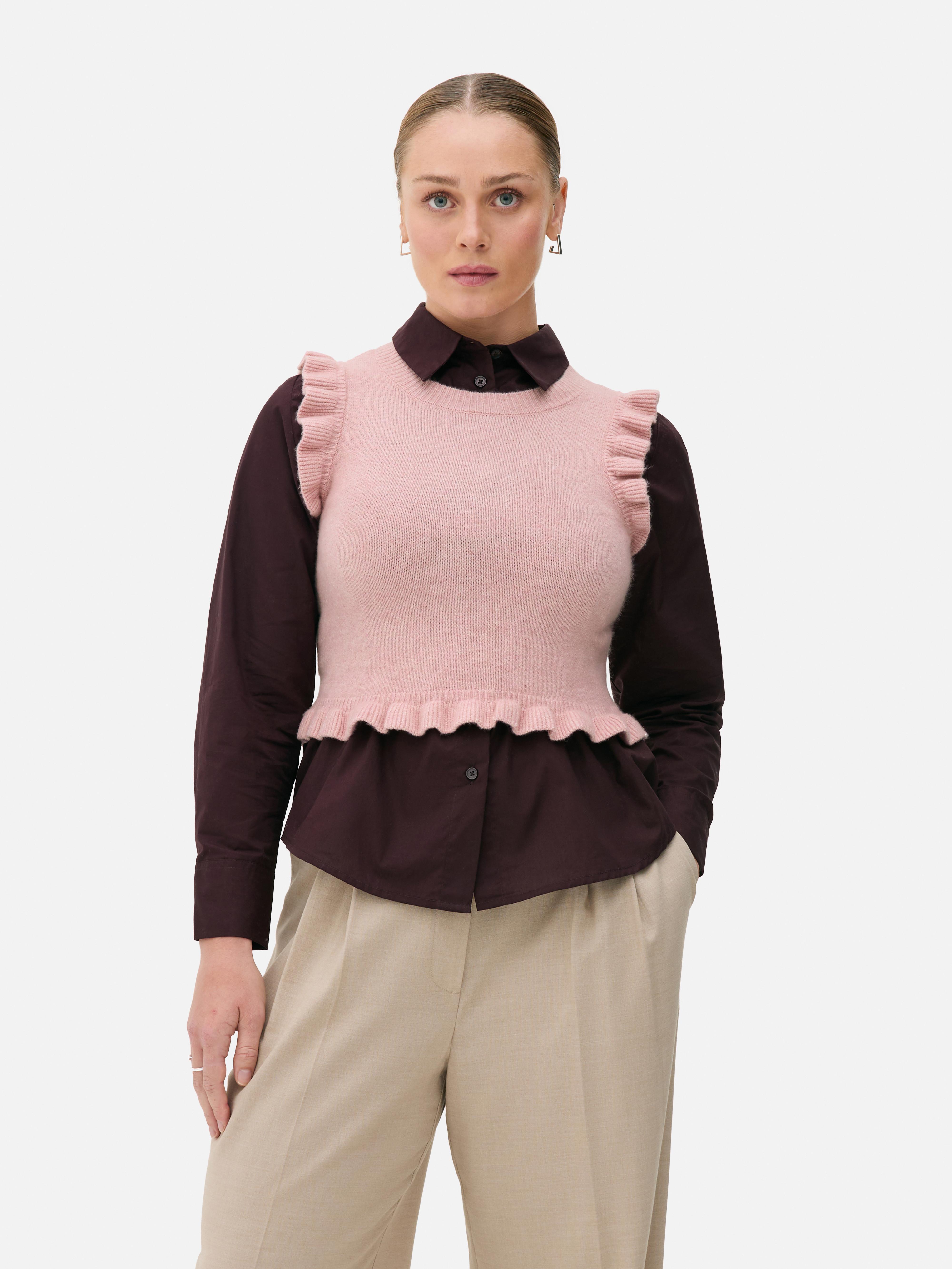 Knitted Ruffle Tank Top
