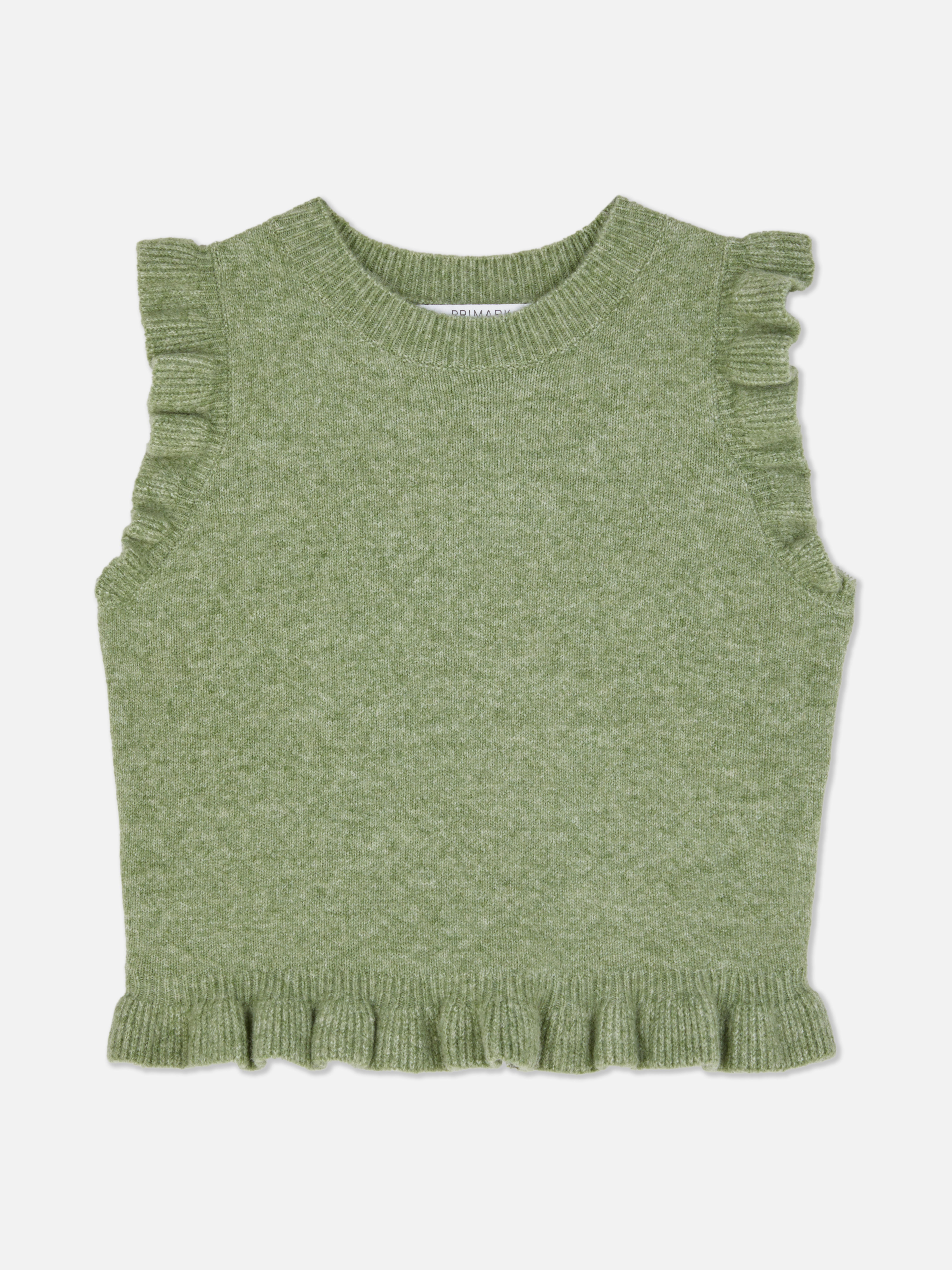 Knitted Ruffle Tank Top