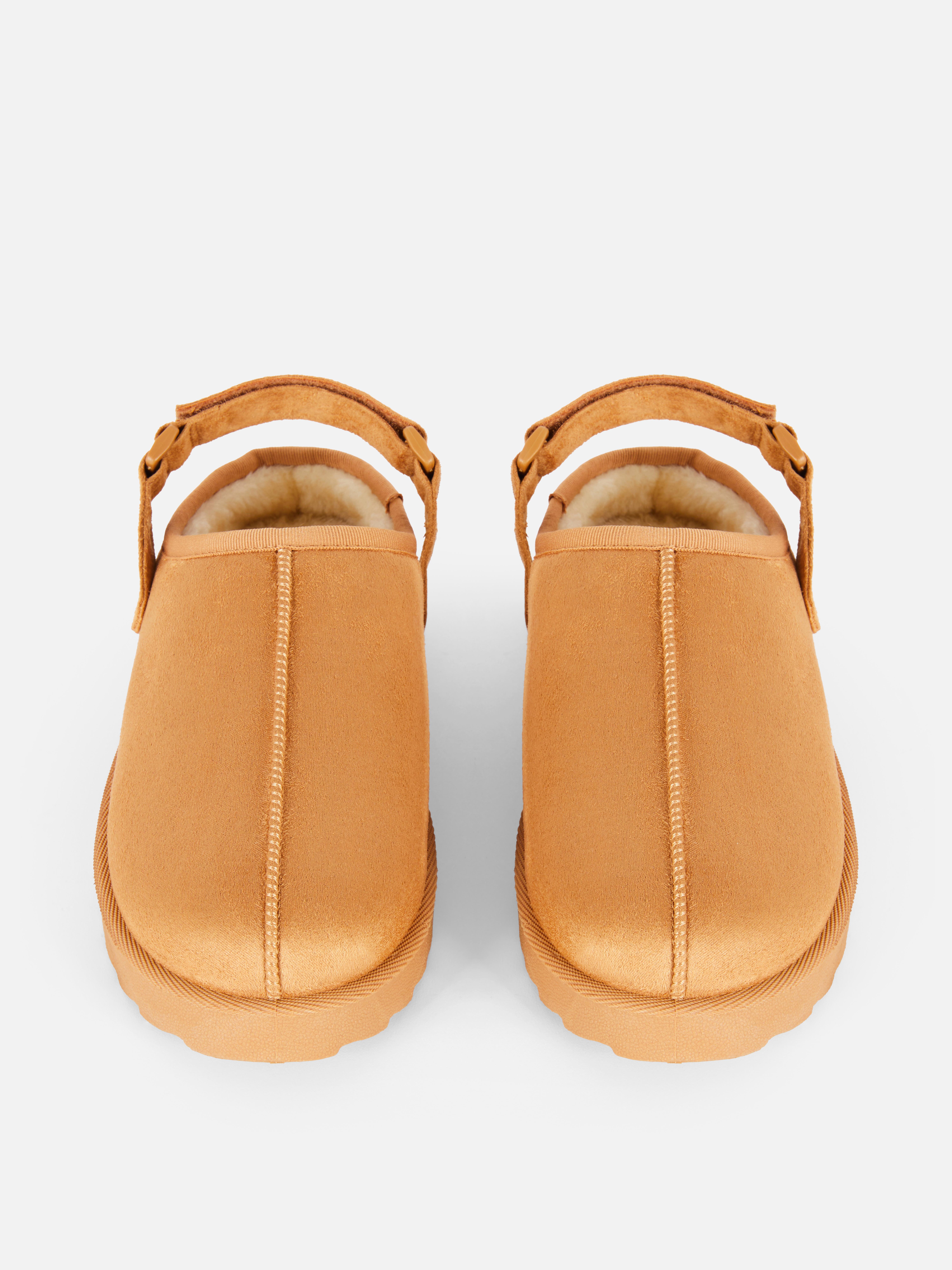 Faux Fur Open Back Slippers
