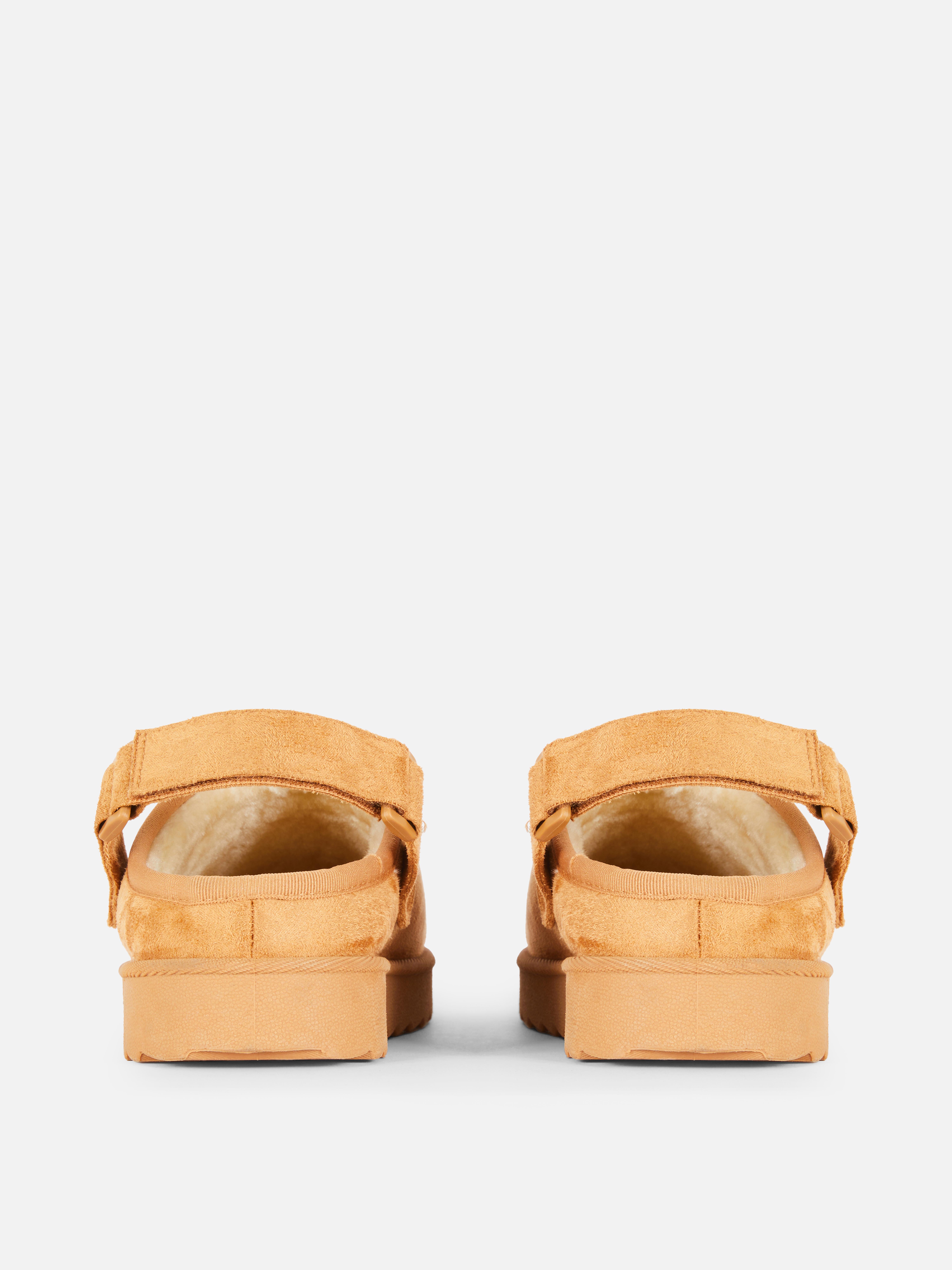 Faux Fur Open Back Slippers