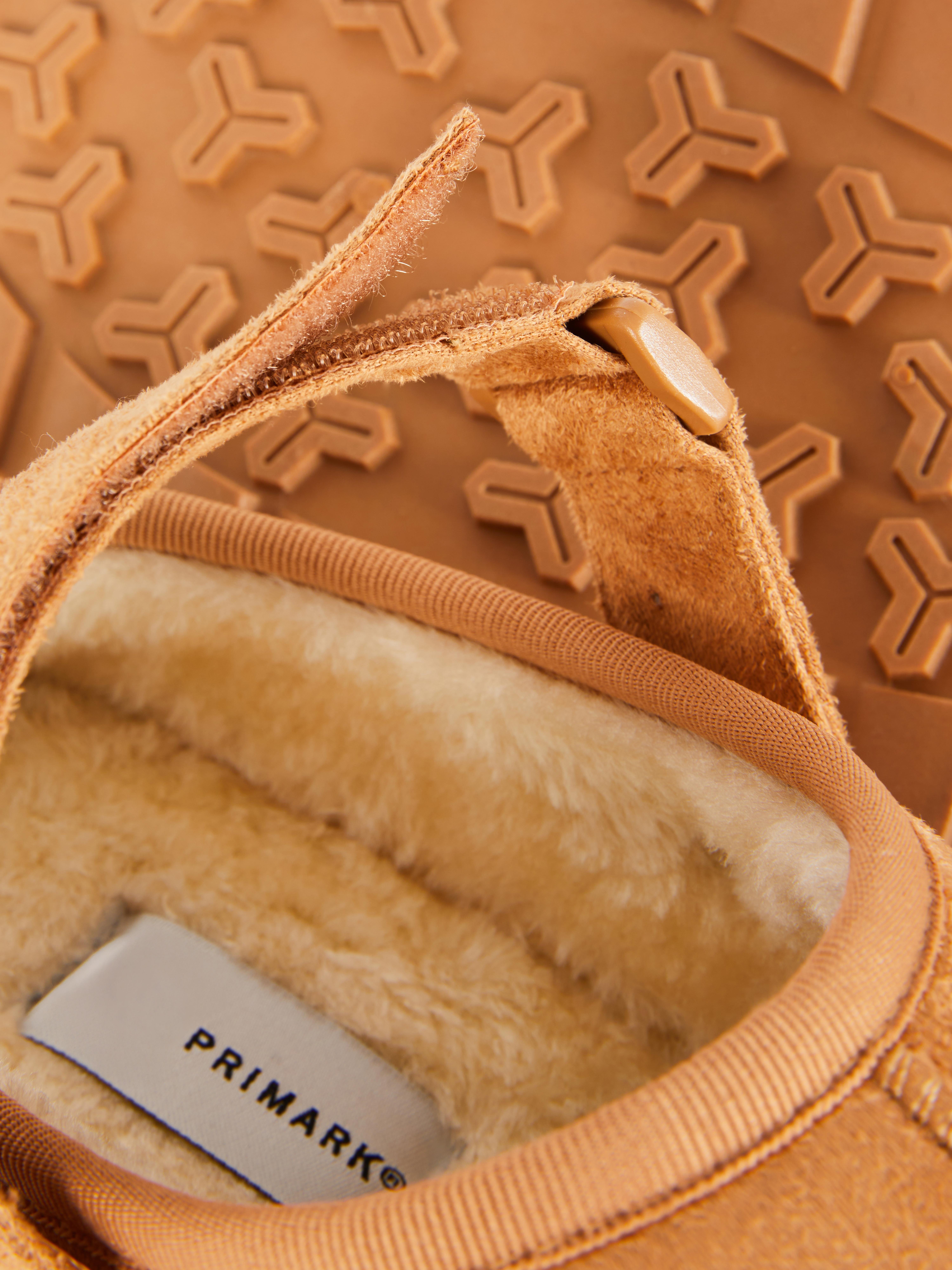 Faux Fur Open Back Slippers